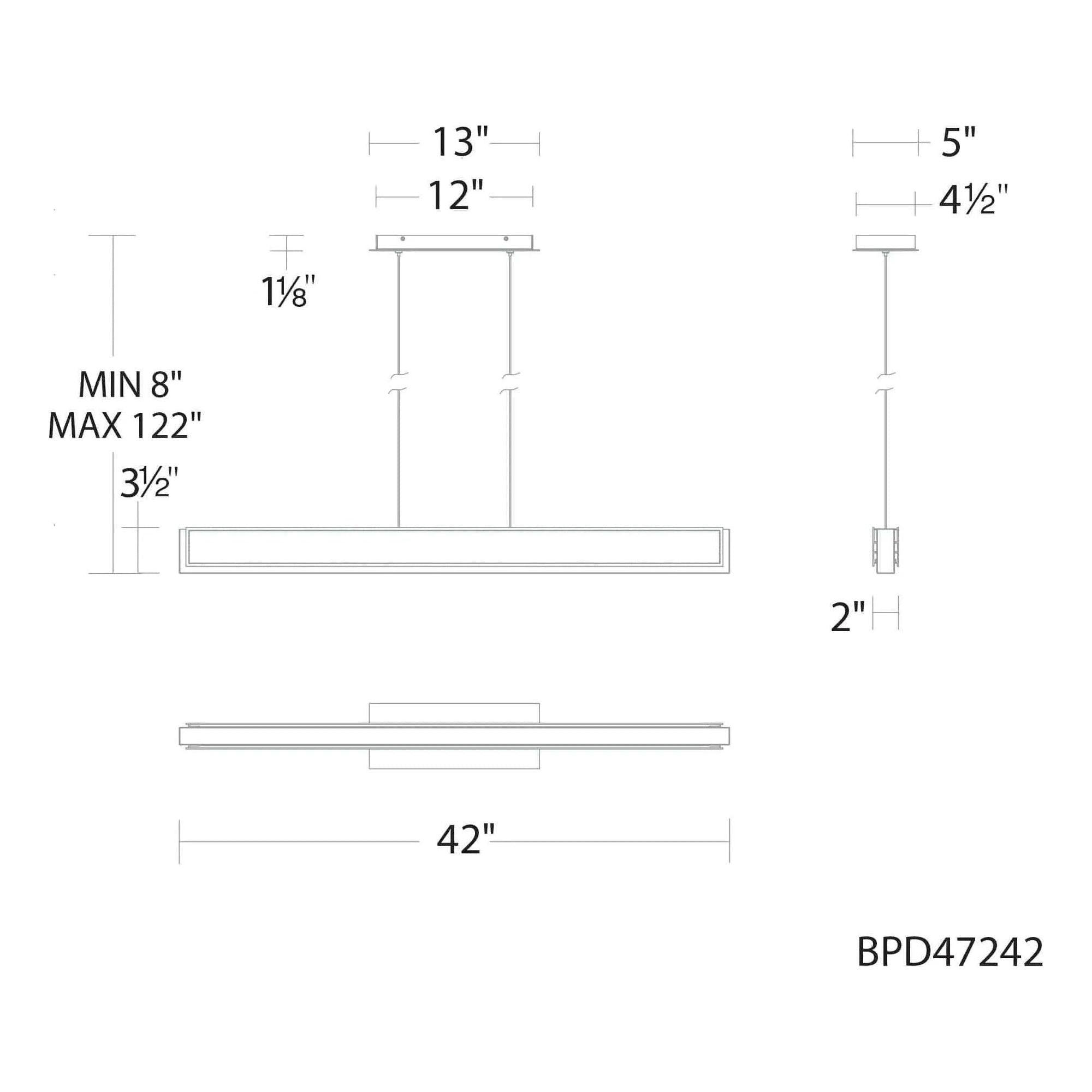 Schonbek Beyond - Mystique LED Linear Pendant - BPD47242-BK - Canada Light Shop