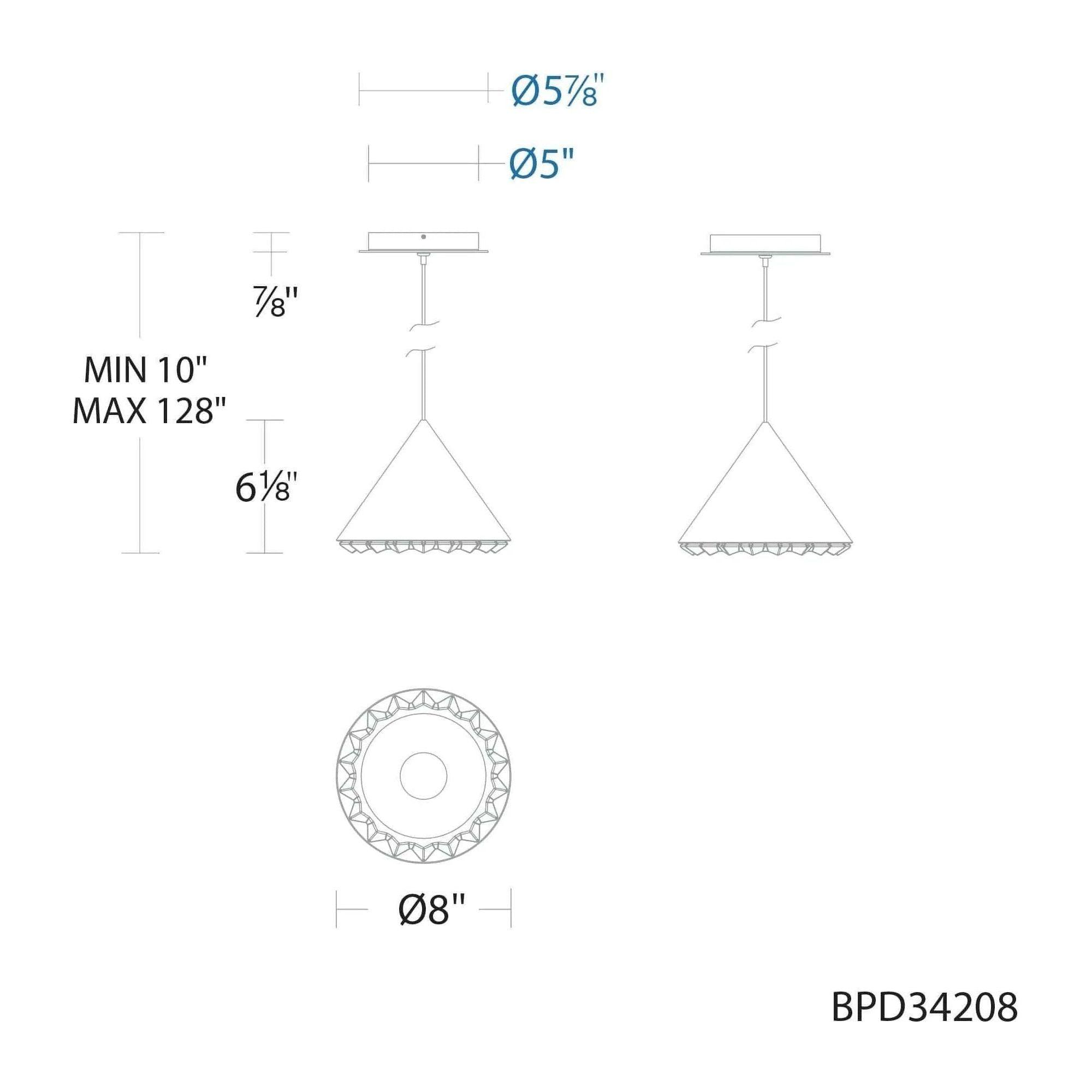 Schonbek Beyond - Primrose LED Mini Pendant - BPD34208-BK - Canada Light Shop