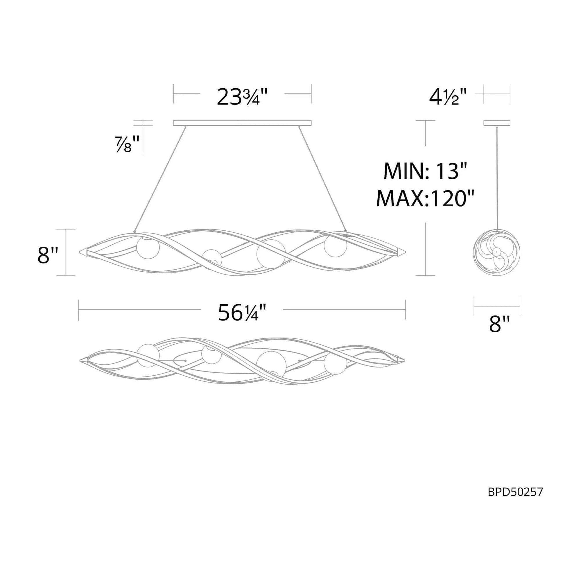 Schonbek Beyond - Slipstream LED Linear Pendant - BPD50257-BK - Canada Light Shop