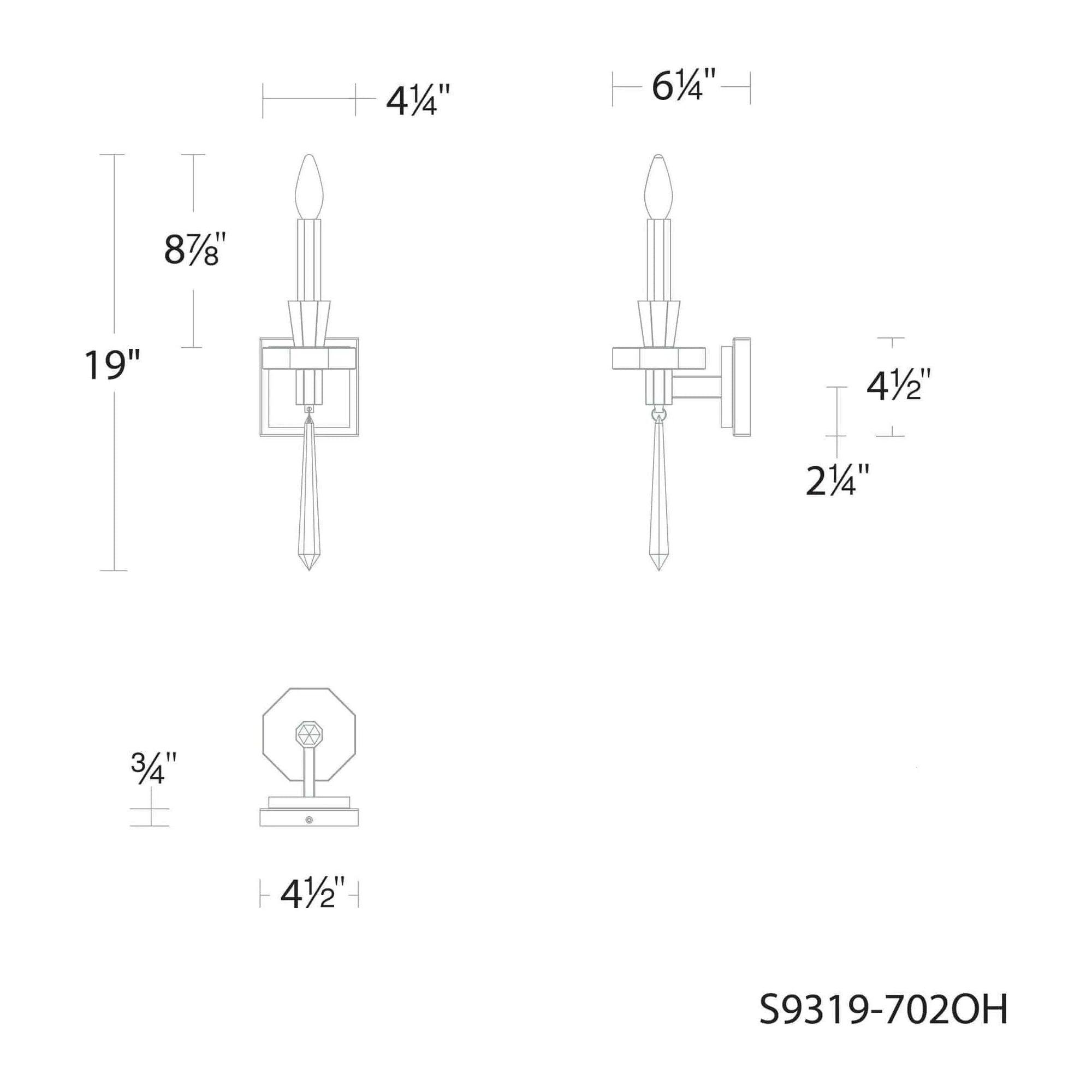Schonbek Signature - Amadeus Wall Sconce - S9319-51OH - Canada Light Shop
