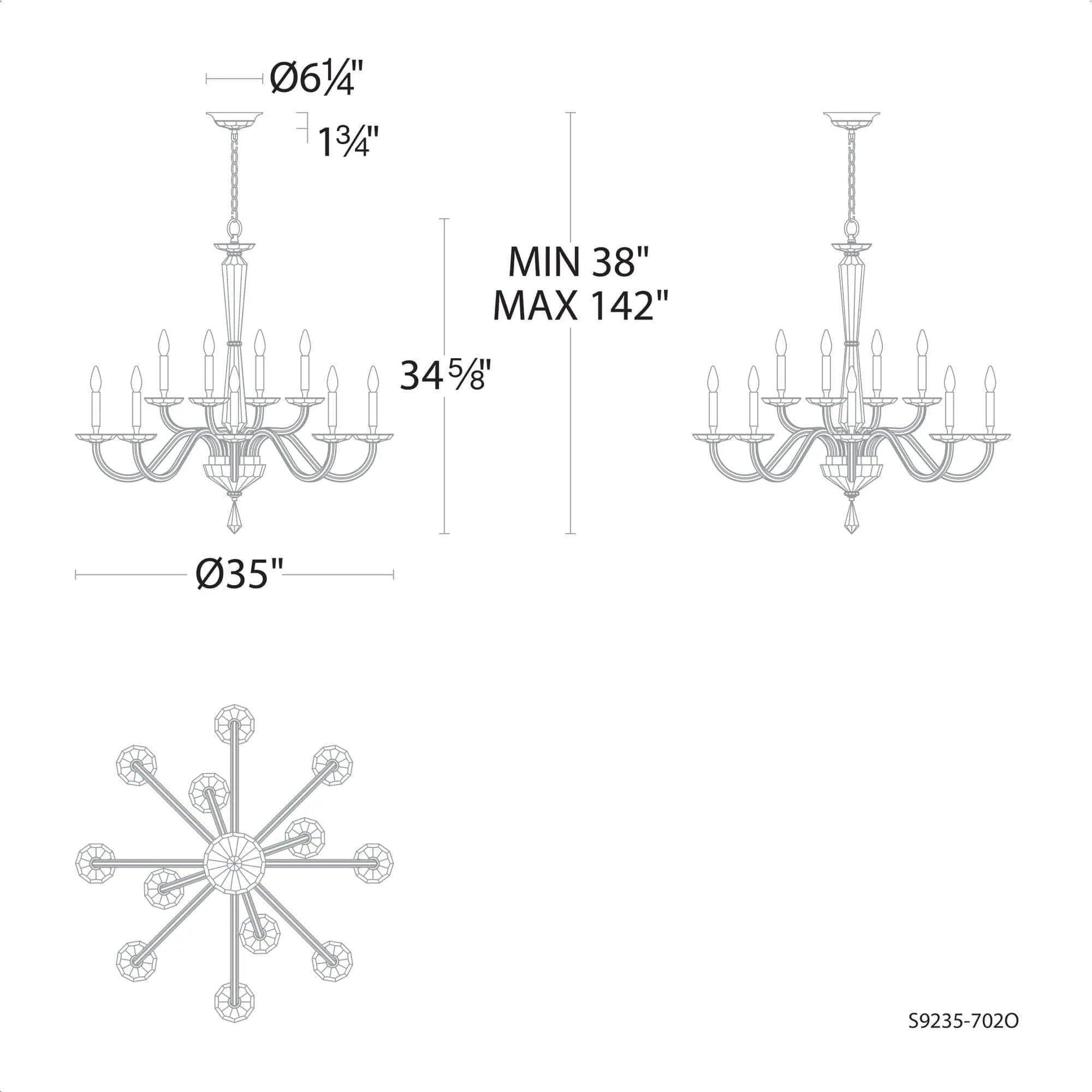 Schonbek Signature - Habsburg Chandelier - S9235-702O - Canada Light Shop