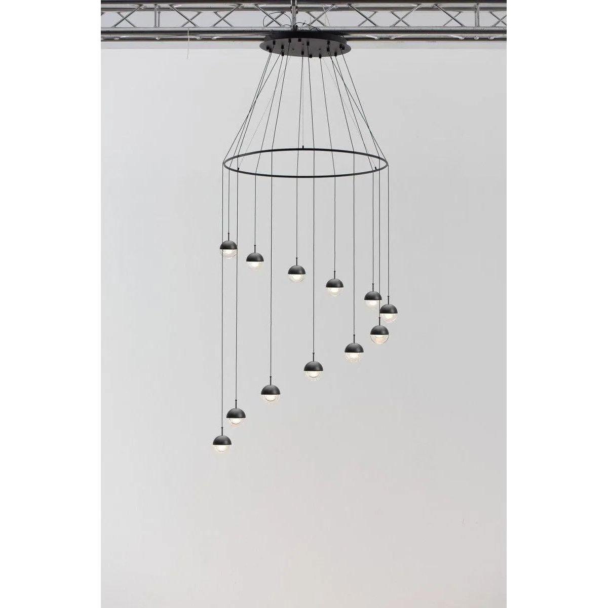 Seed Design - Dora Pendant Light 12 With Ring - SLD-1010PC12-BK - Canada Light Shop