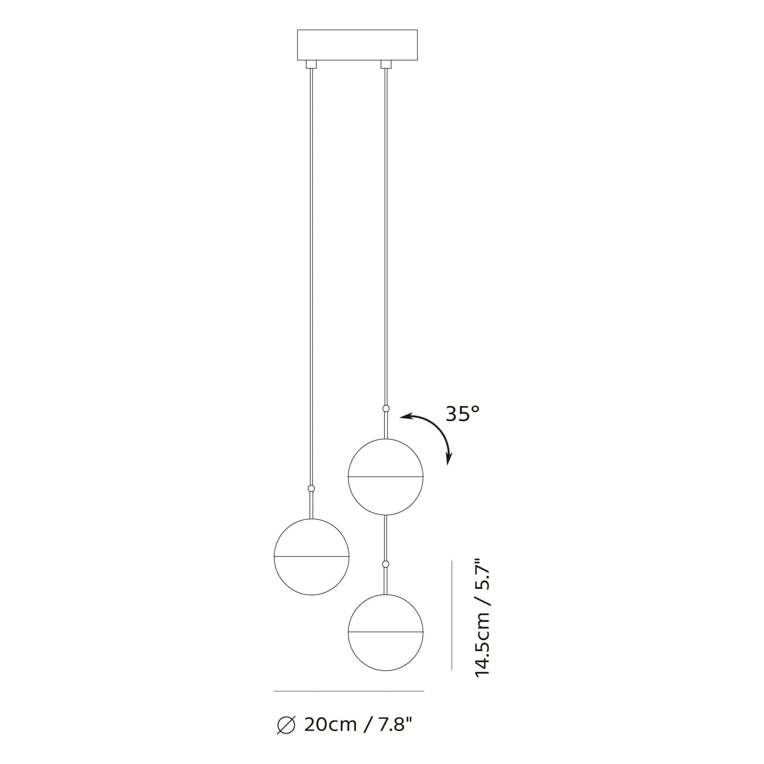Seed Design - Dora Pendant Light 3 - SLD-1010P3-CPR - Canada Light Shop