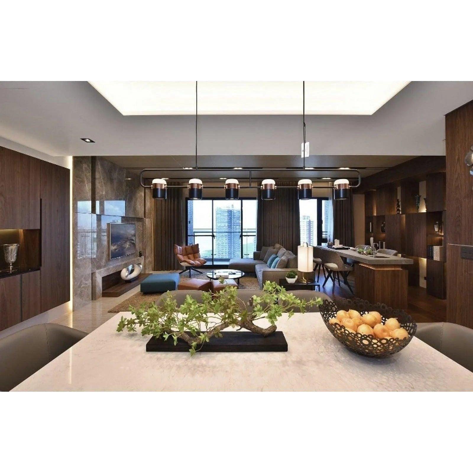 Seed Design - Ling Pendant Light 6 - SLD-80PF6-BK - Canada Light Shop