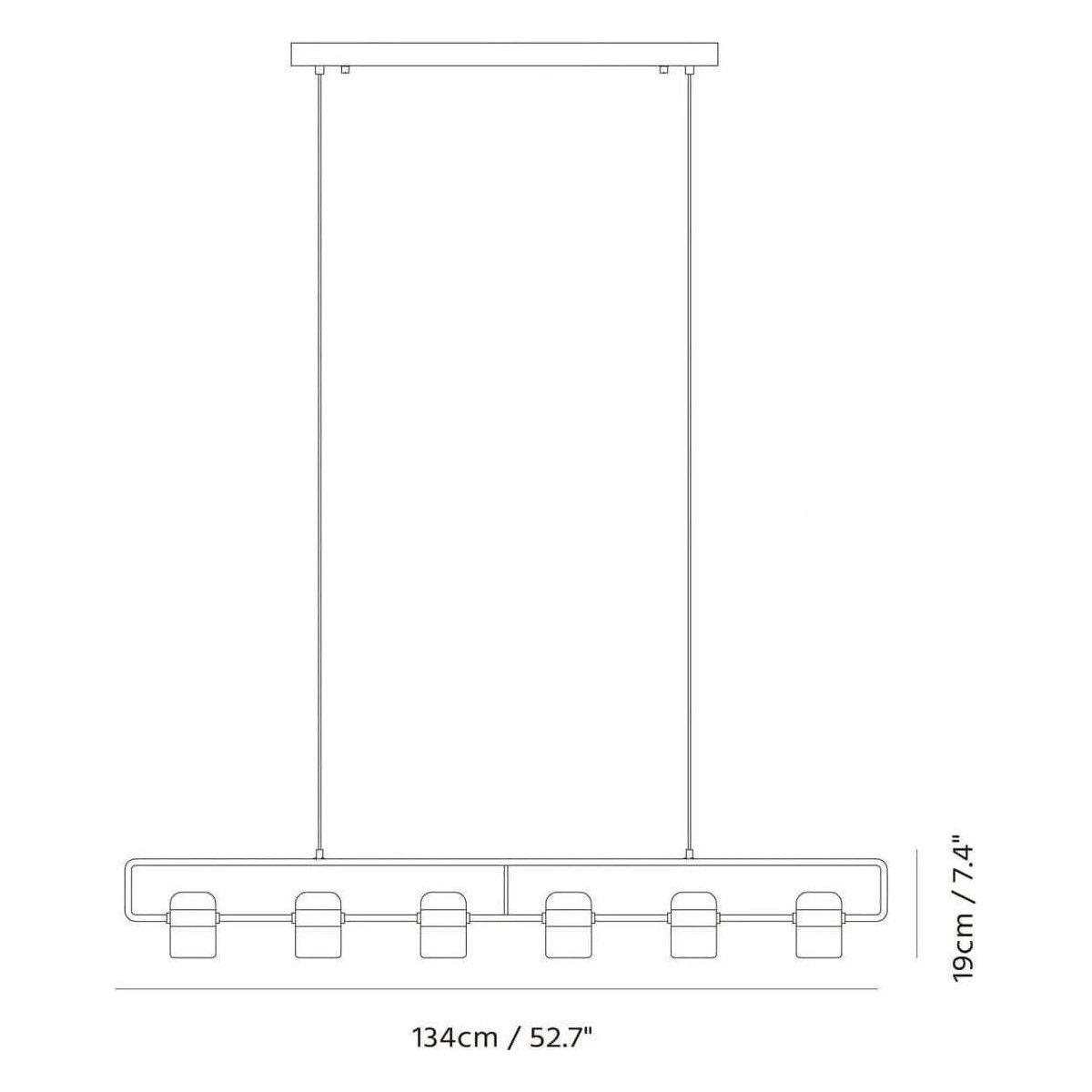Seed Design - Ling Pendant Light 6 - SLD-80PF6-BK - Canada Light Shop