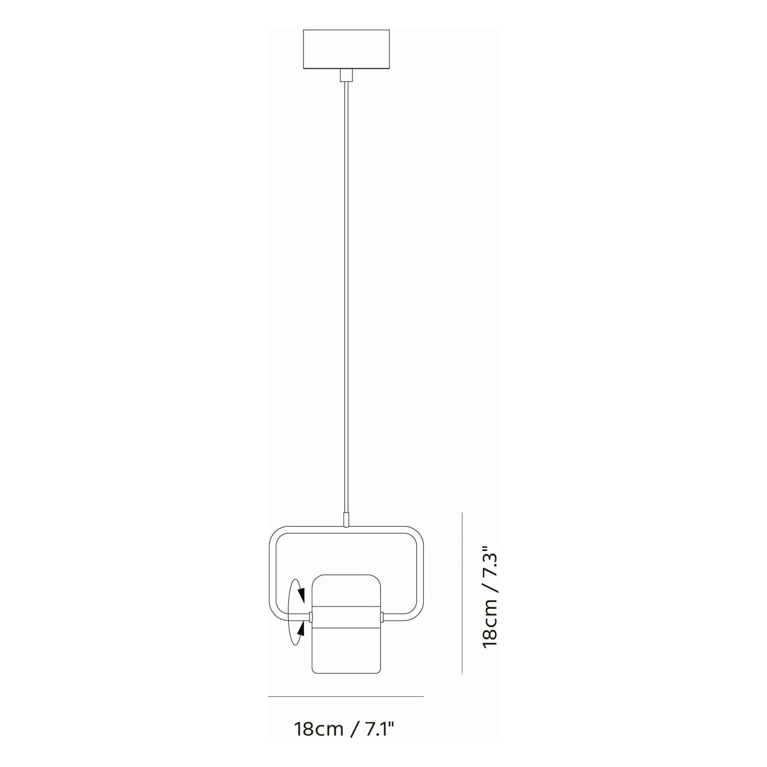 Seed Design - Ling Pendant Light Single H - SLD-80PH-BK - Canada Light Shop