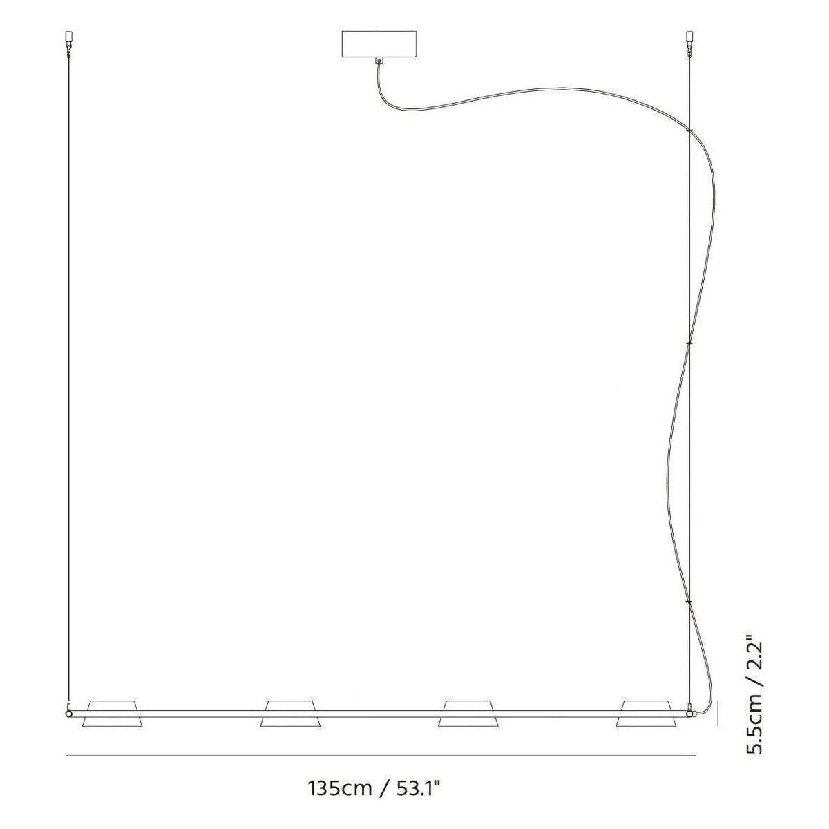 Seed Design - OLO Linear Pendant Light - SLD-130PL4-BK - Canada Light Shop