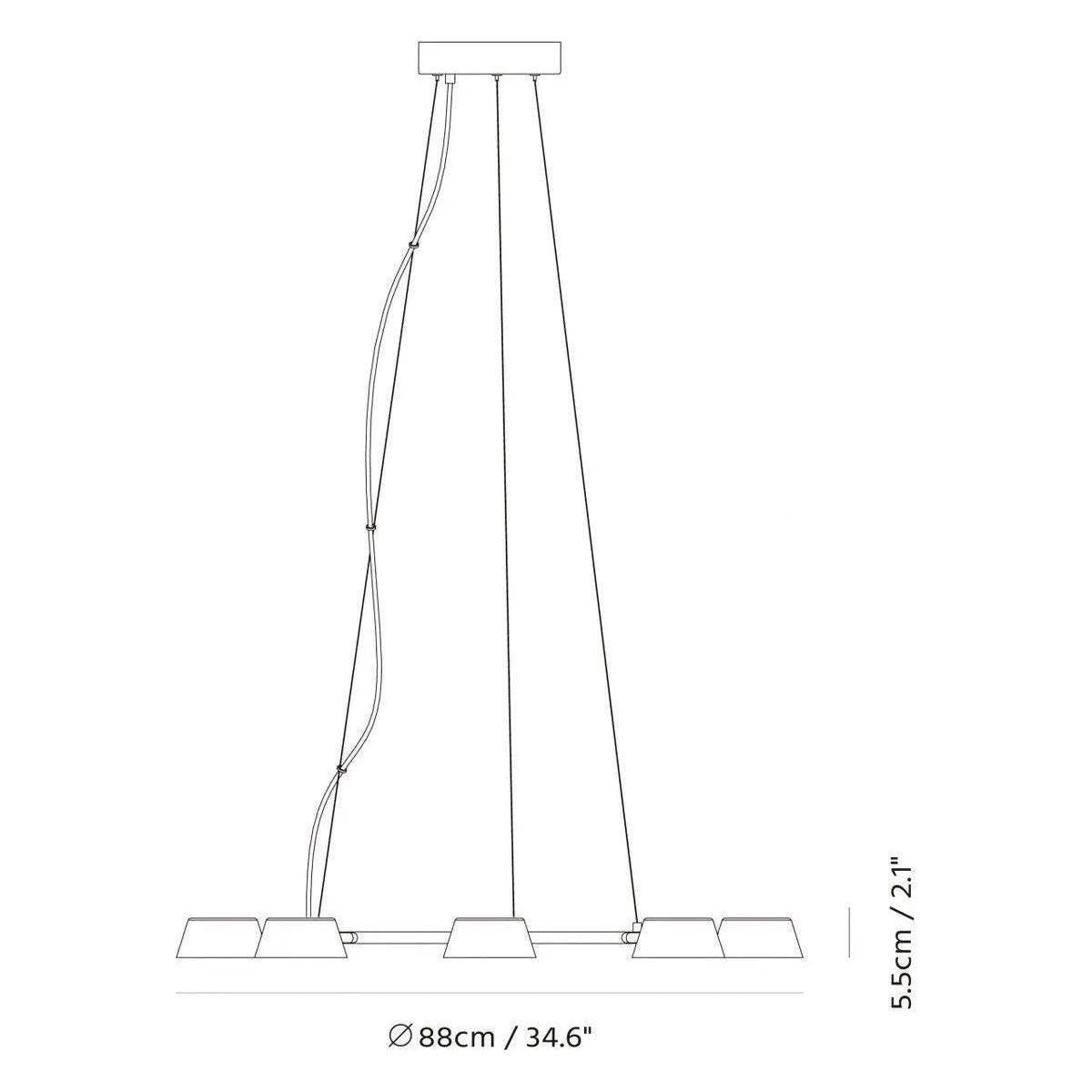 Seed Design - OLO PC8 Pendant Light - SLD-130PC8-BK - Canada Light Shop