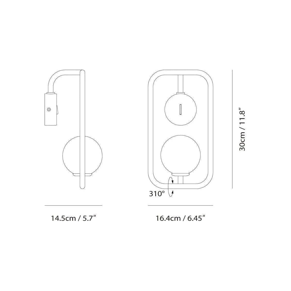 Seed Design - Sircle Wall Lamp - SG-100WV-BLK - Canada Light Shop