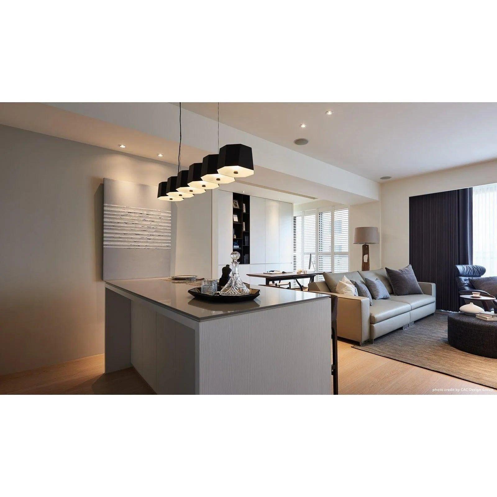 Seed Design - Zhe Pendant Light 6 - SQ-2322MPL6-BK - Canada Light Shop