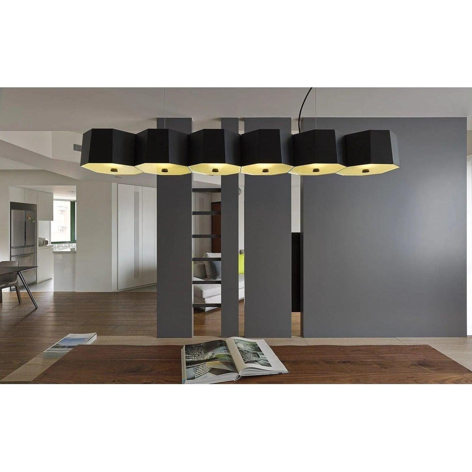 Seed Design - Zhe Pendant Light 6 - SQ-2322MPL6-BK - Canada Light Shop