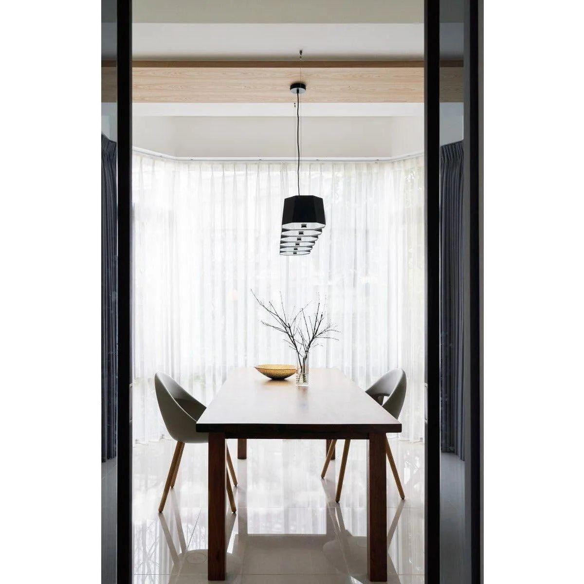 Seed Design - Zhe Pendant Light 6 - SQ-2322MPL6-BK - Canada Light Shop