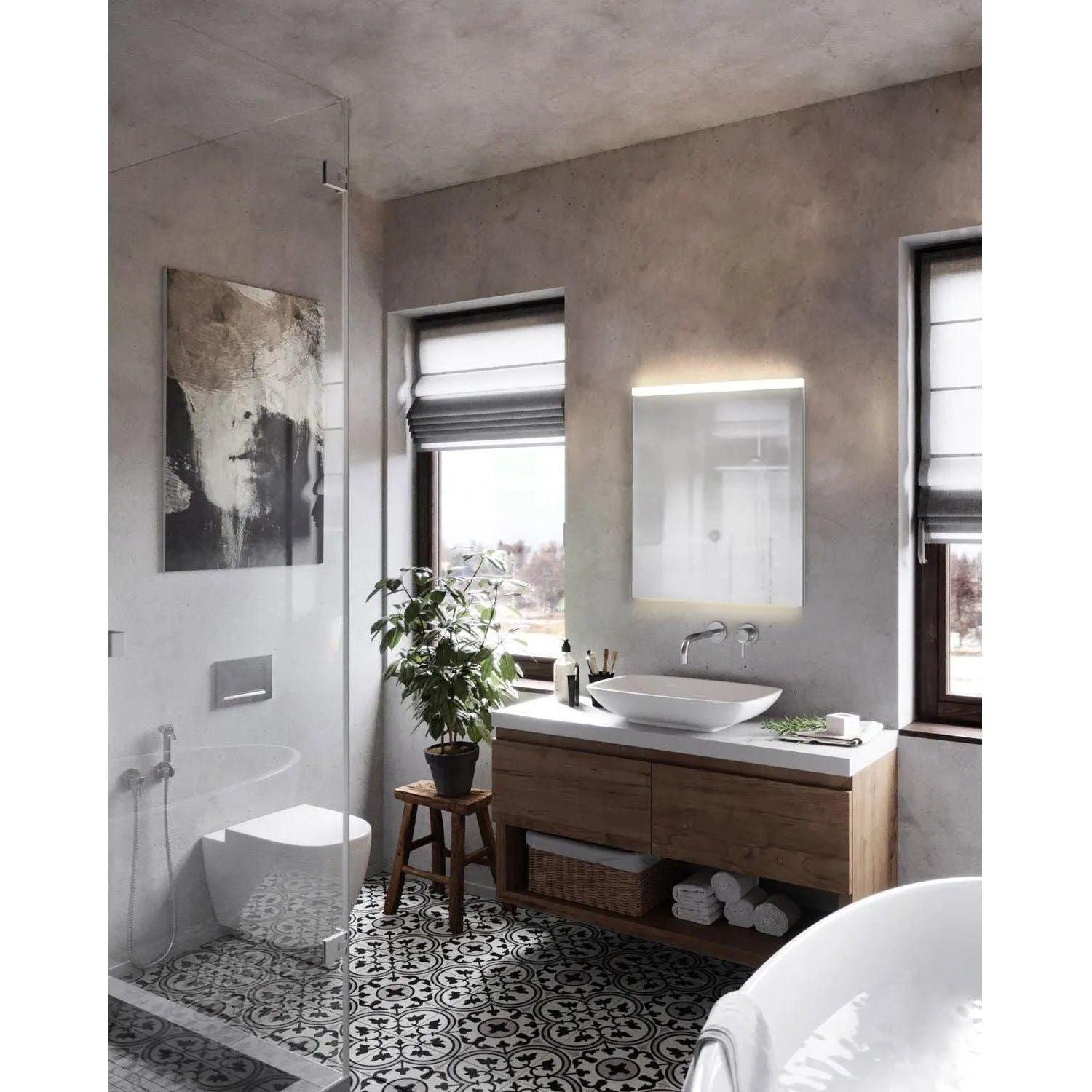 Sidler - XAMO Single Mirror Medicine Cabinet w/ Outlet - 1.1106.314 - Canada Light Shop