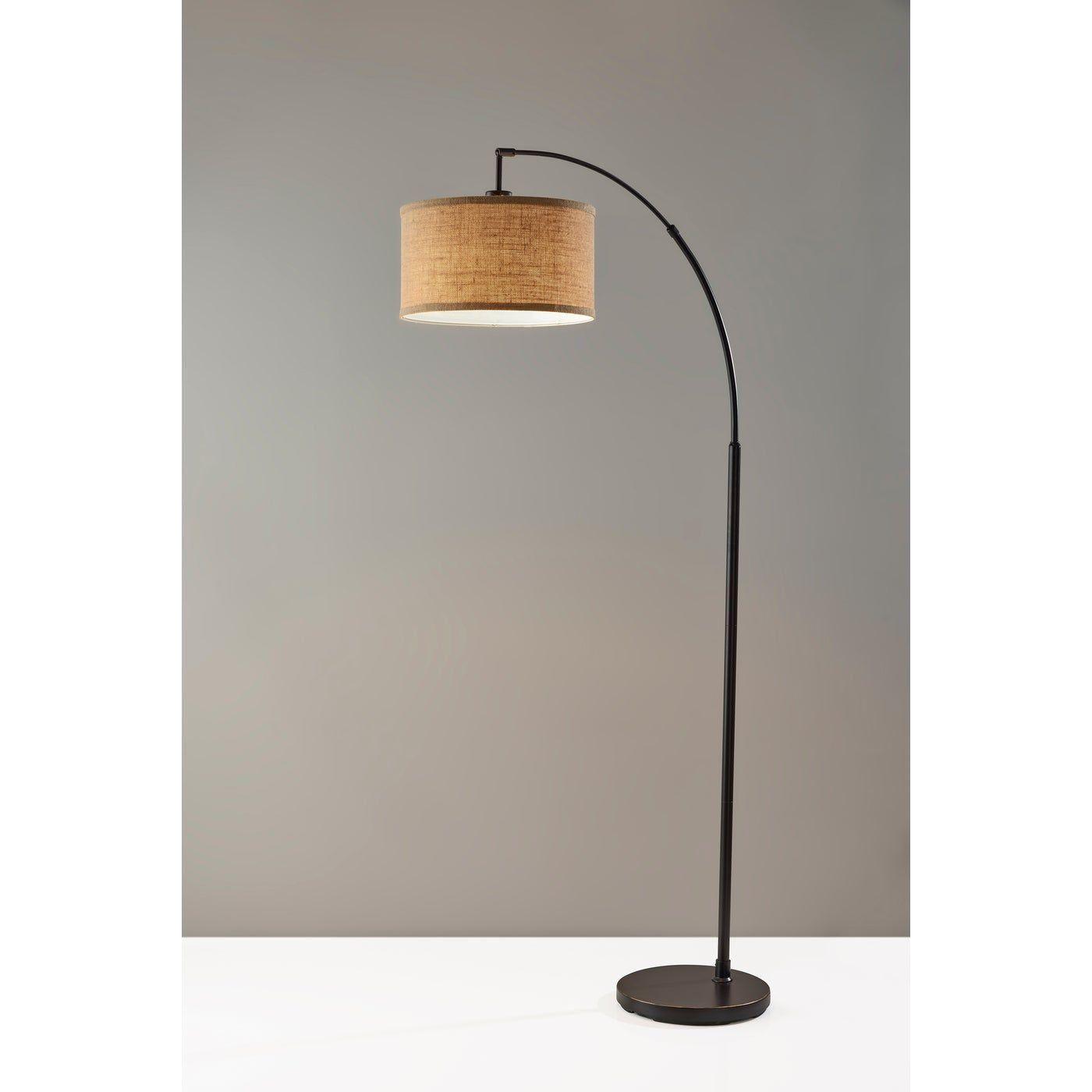 Adesso Home - Burlap Arc Lamp - SL3993-26 - Canada Light Shop