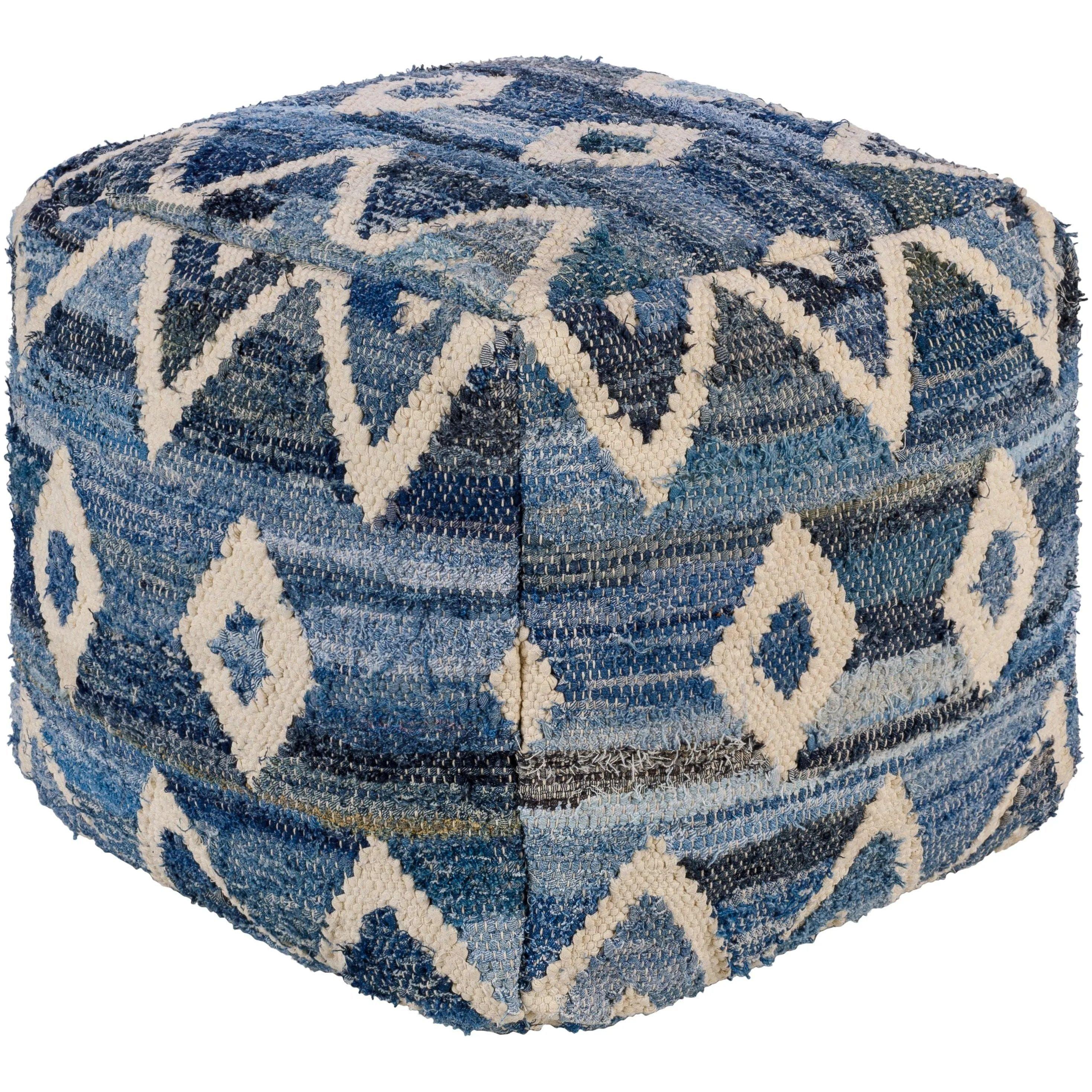 Surya - Comporta Pouf - CMPF001-171717 - Canada Light Shop
