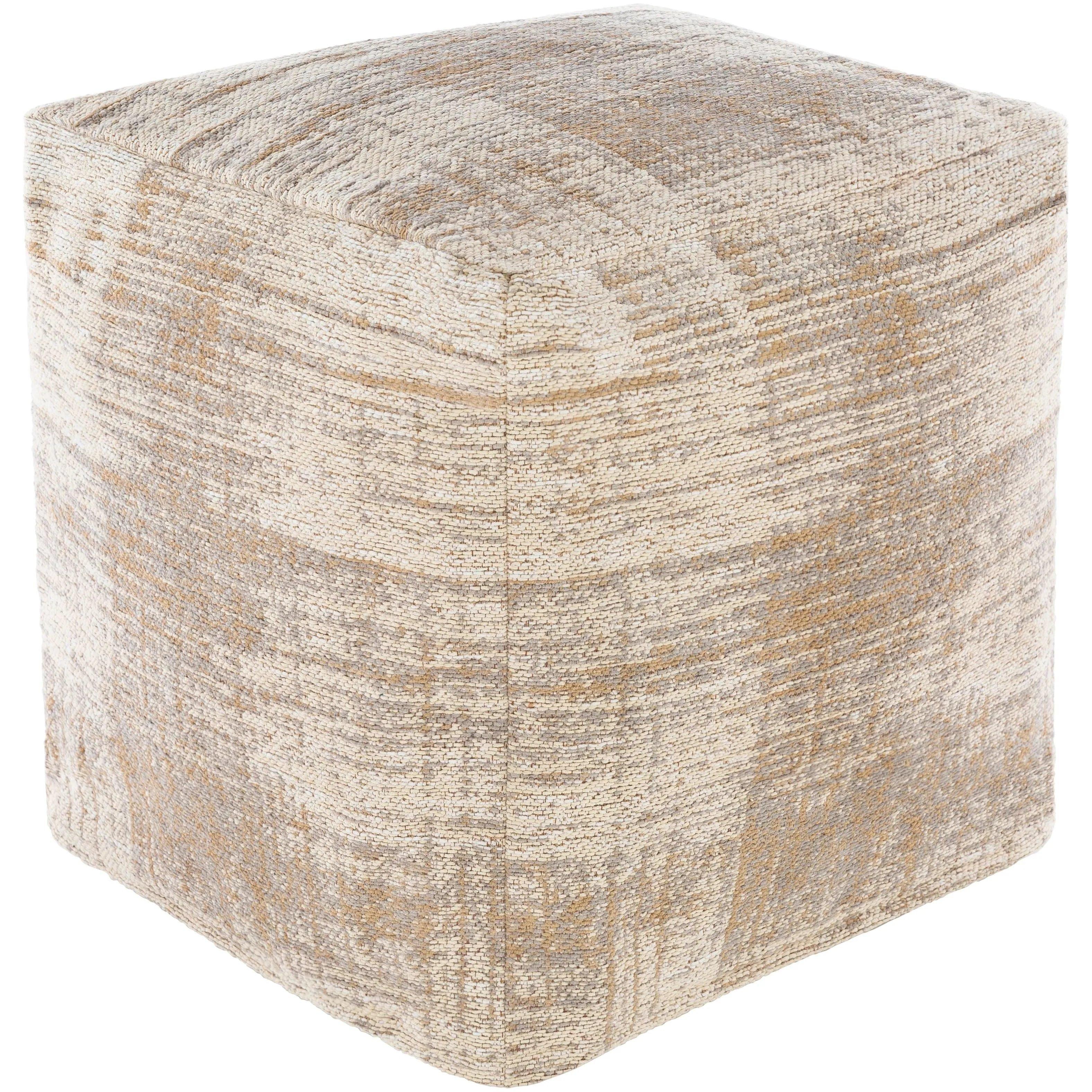 Surya - Dalen Pouf - DAPF001-181818 - Canada Light Shop
