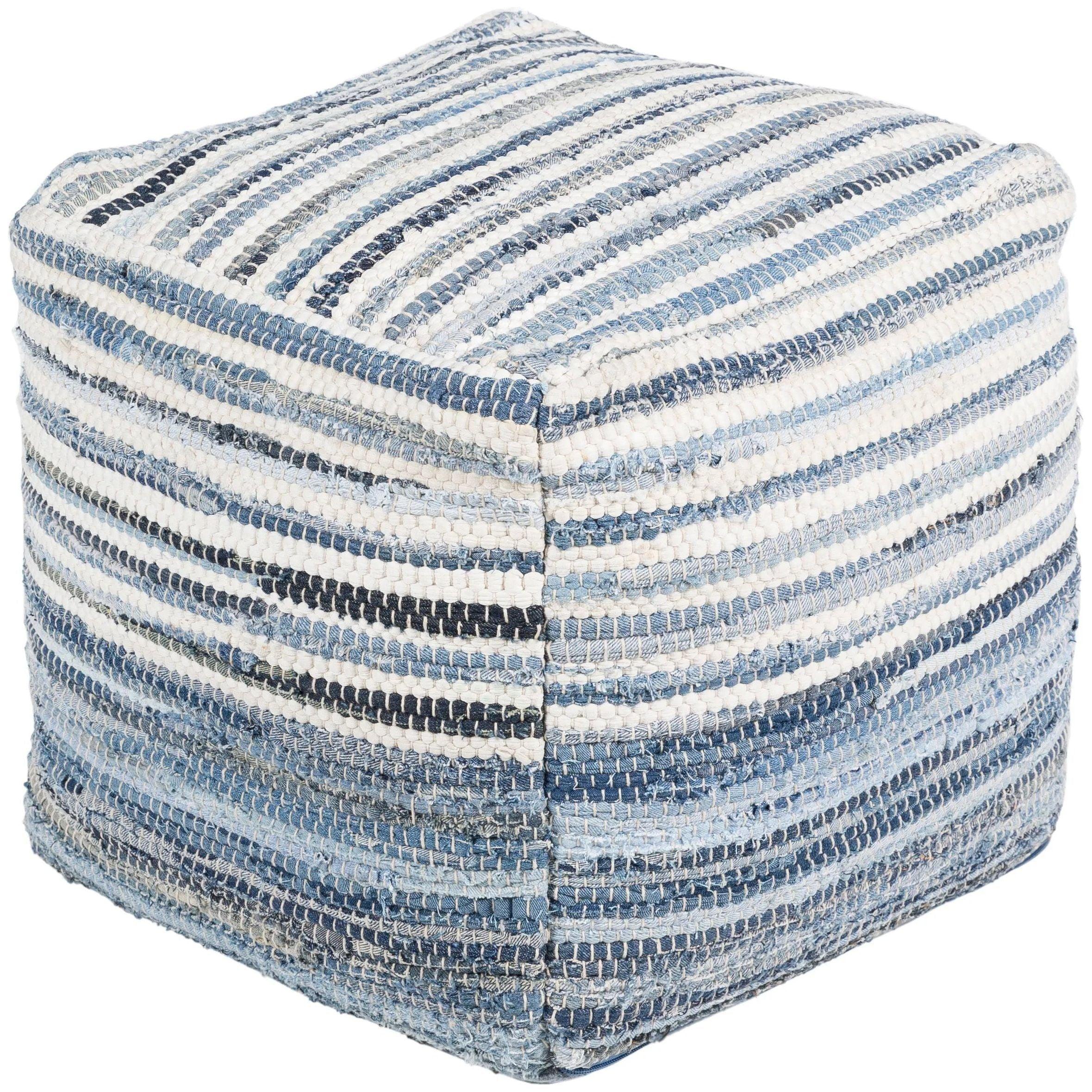 Surya - Denim Pouf - DNPF001-161616 - Canada Light Shop