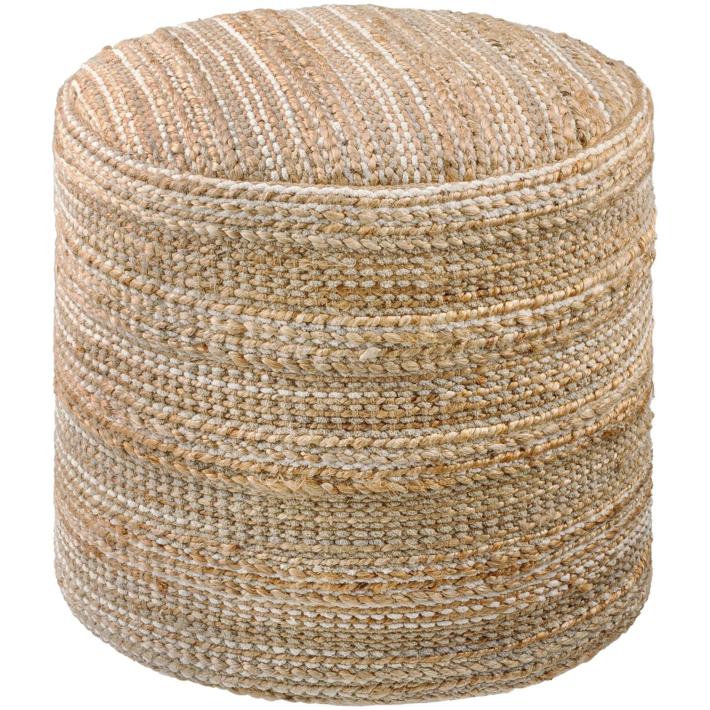 Surya - Denpasar Pouf - DPPF001-181818 - Canada Light Shop