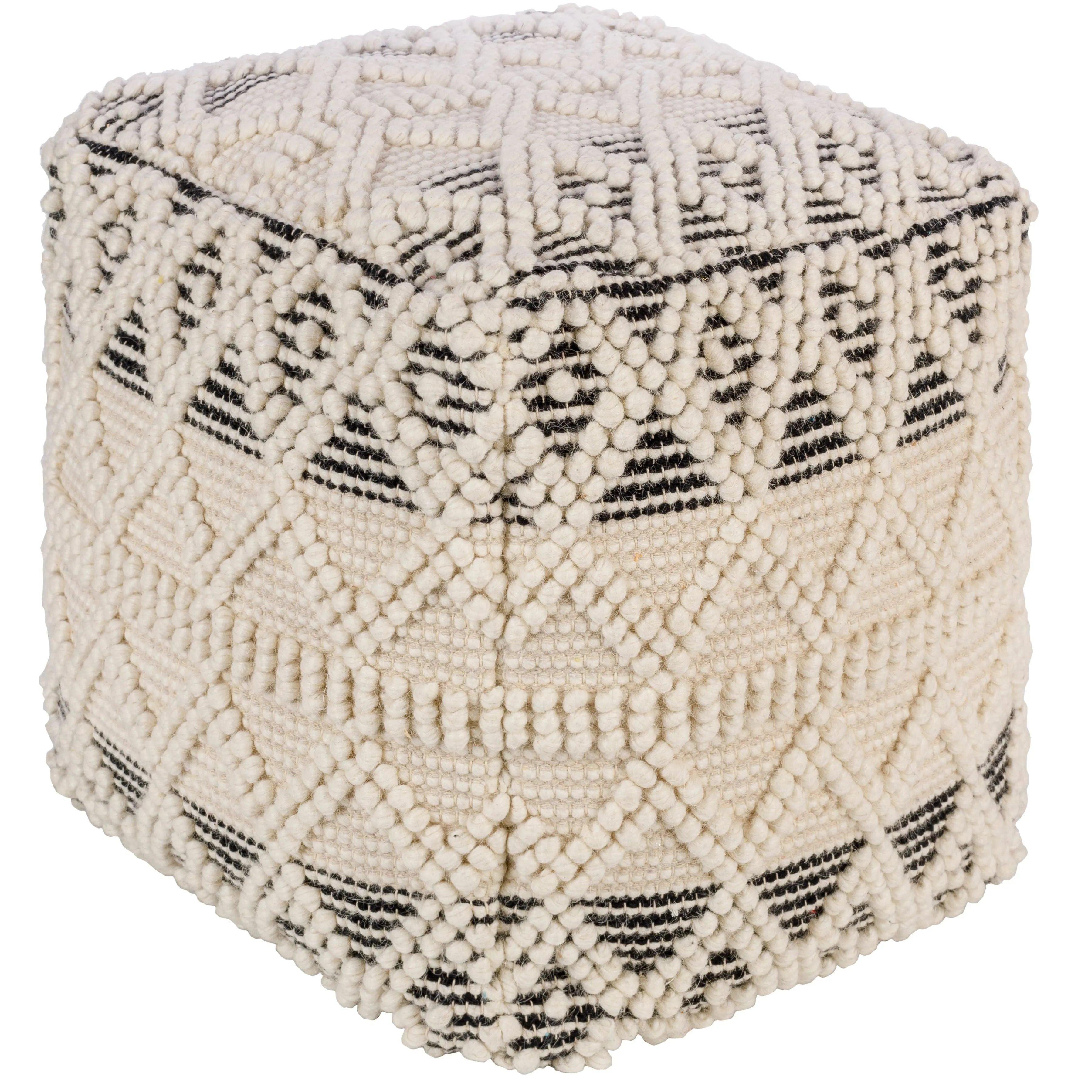 Surya - Hygge Pouf - HGPF007-181818 - Canada Light Shop