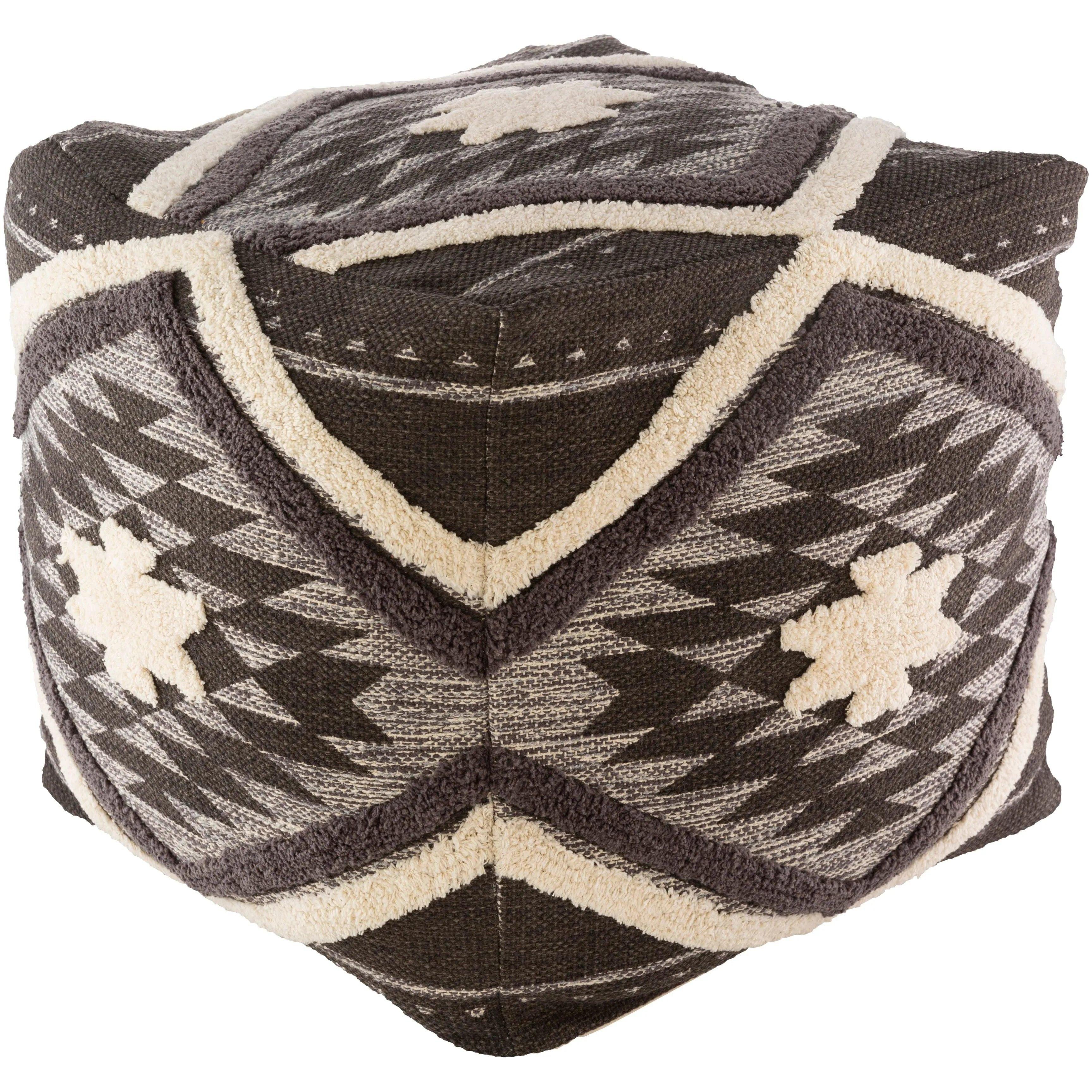 Surya - Lachlan Pouf - LHPF001-181818 - Canada Light Shop