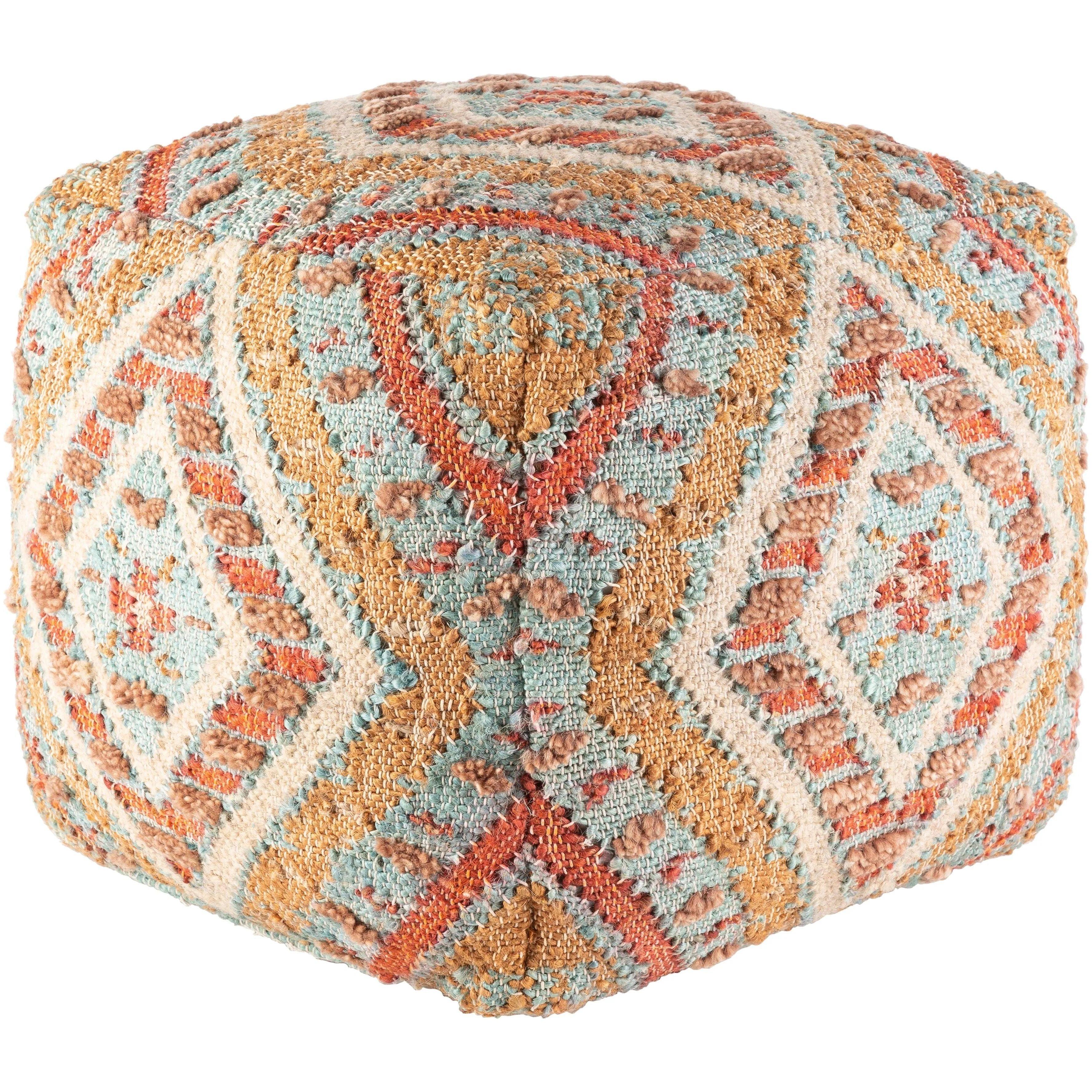 Surya - Luanda Pouf - LUPF002-181818 - Canada Light Shop