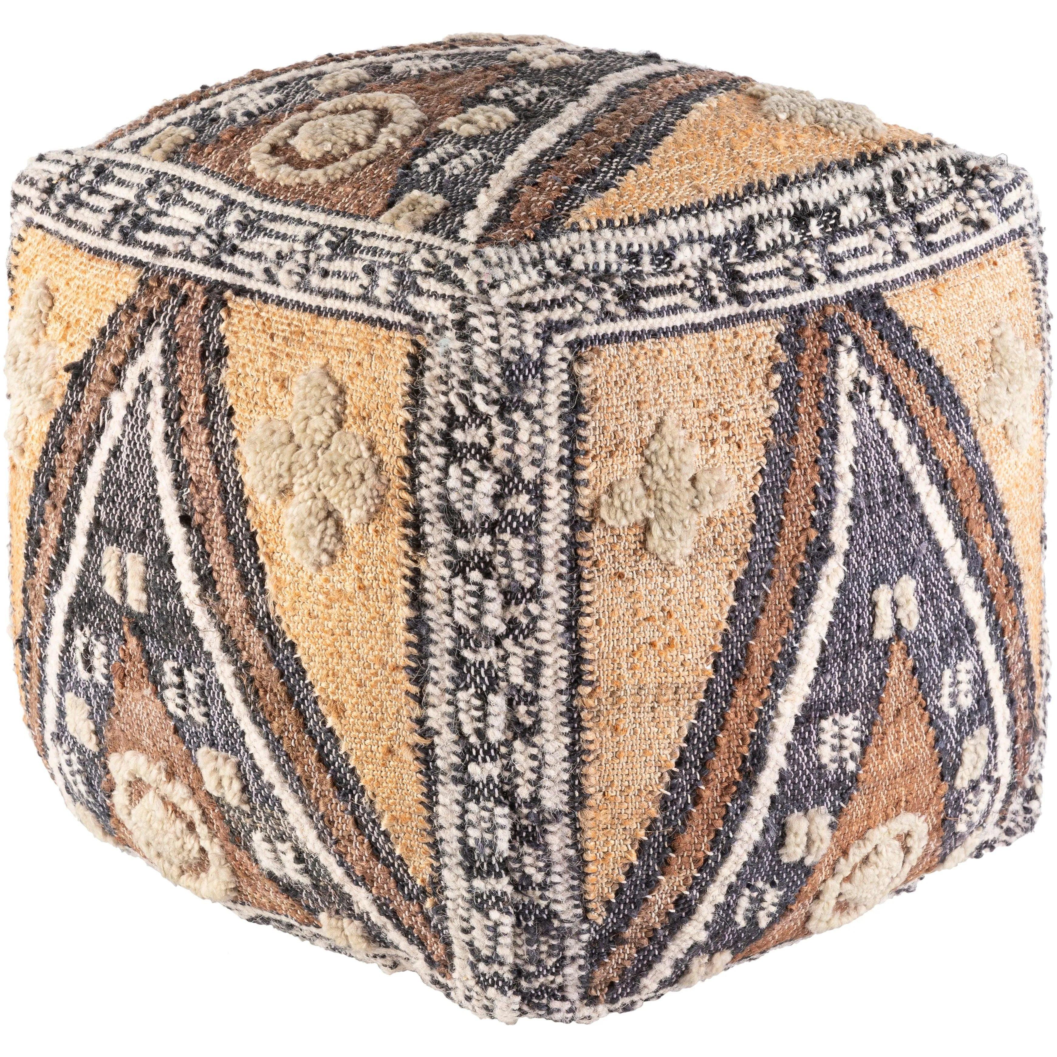 Surya - Luanda Pouf - LUPF003-181818 - Canada Light Shop