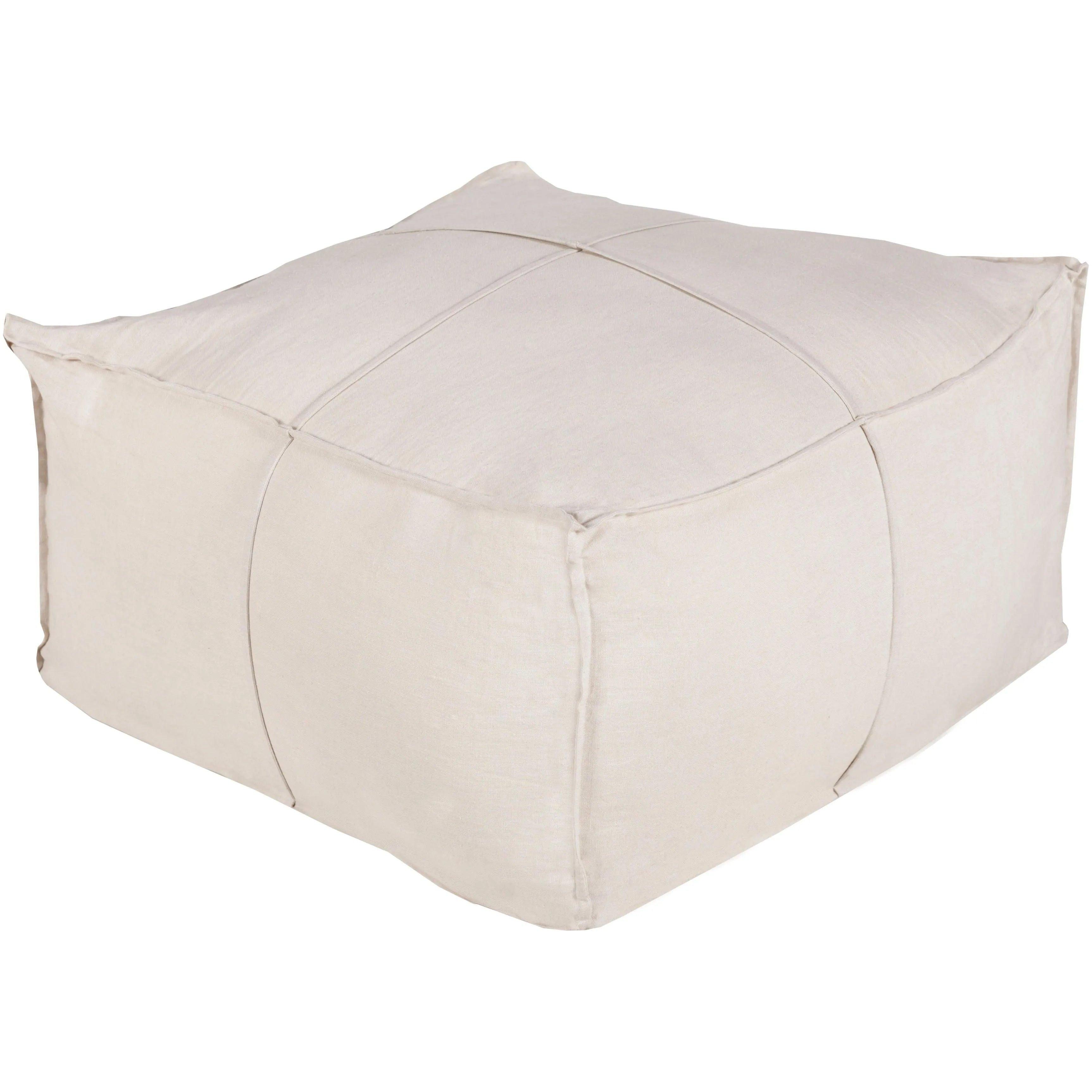 Surya - Solid Linen Pouf - SLPH-001 - Canada Light Shop