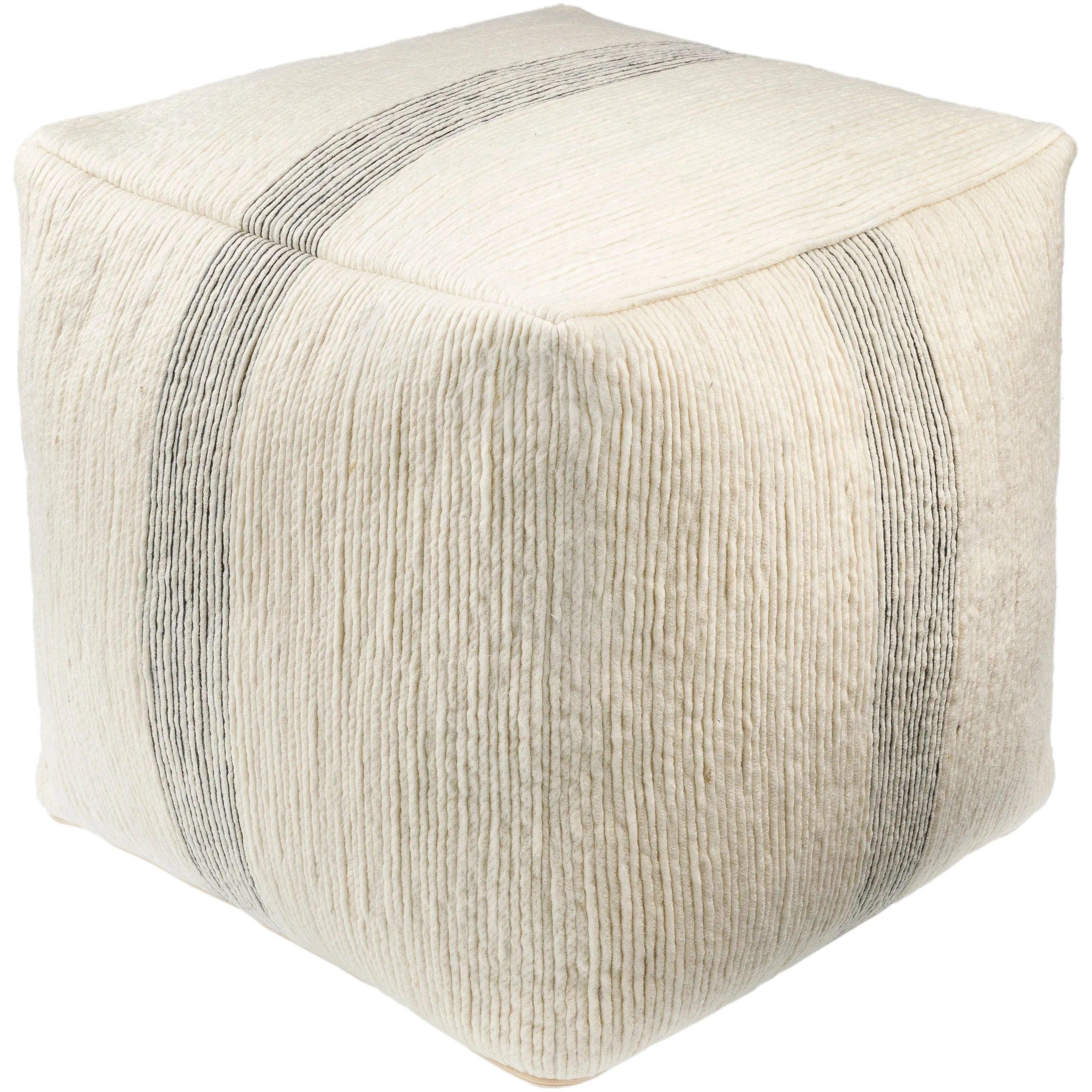 Surya - Wheeler Pouf - WHPF001-181818 - Canada Light Shop