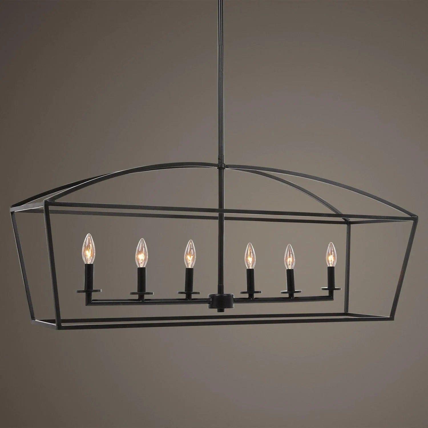 The Uttermost - Clayton Six Light Linear Chandelier - 21348 - Canada Light Shop