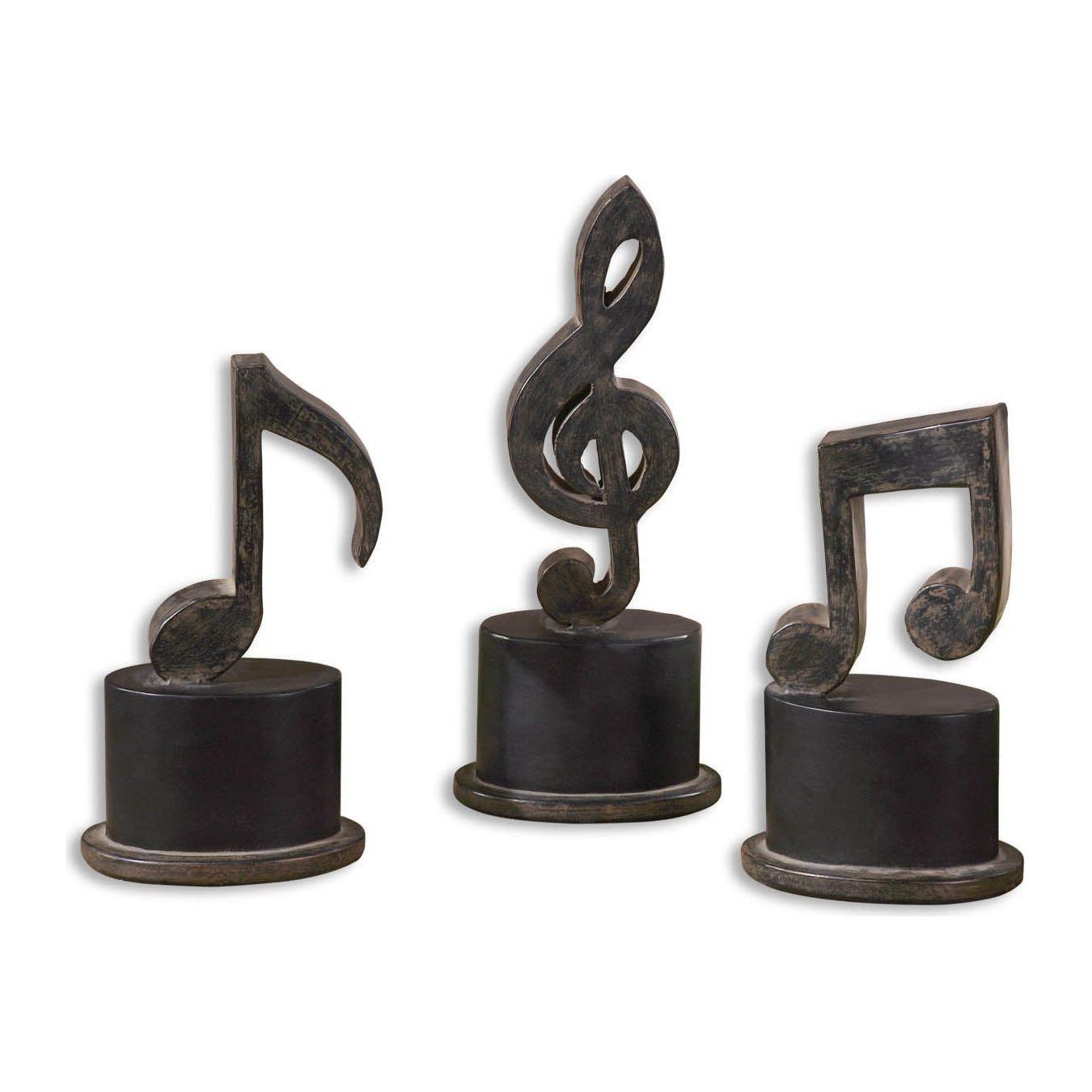 The Uttermost - Music Notes Figurines, Set/3 - 19280 - Canada Light Shop