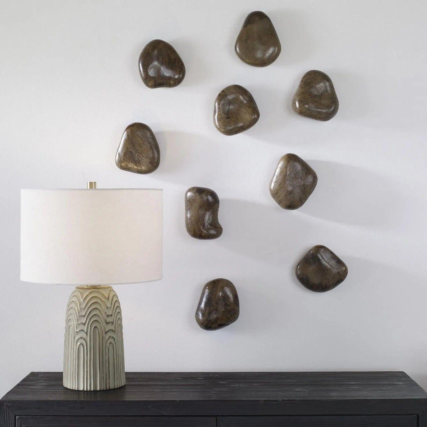 The Uttermost - Pebbles Wall Decor, Set of 9 - 04323 - Canada Light Shop