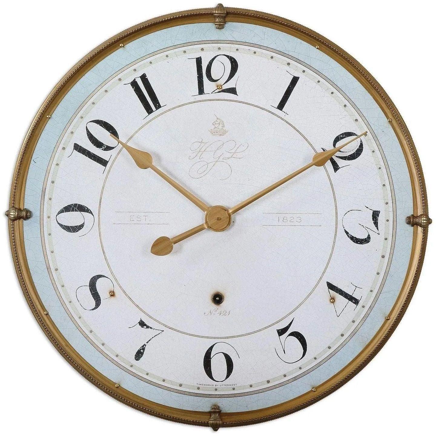 The Uttermost - Torriana Wall Clock - 06091 - Canada Light Shop