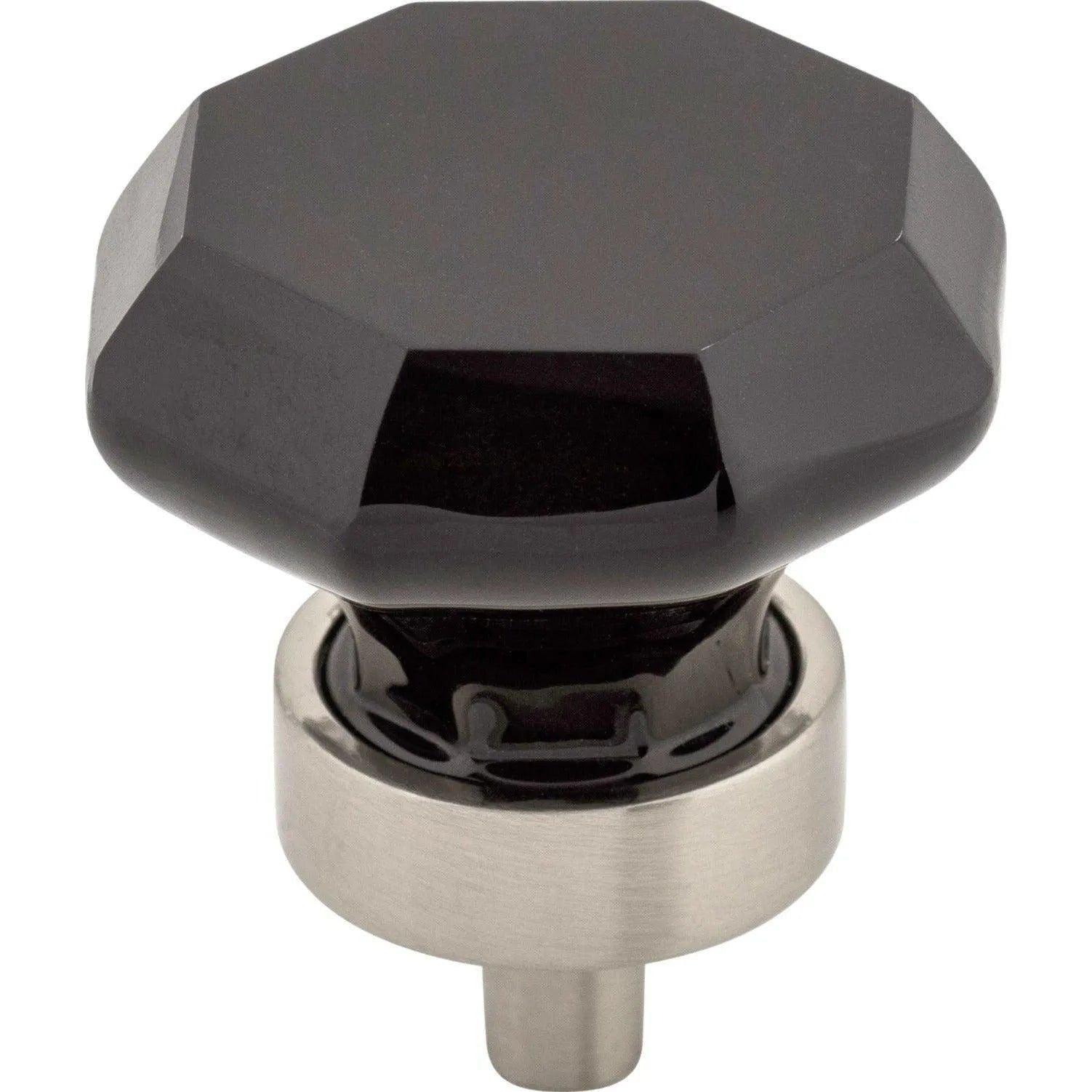 Top Knobs - Black Octagon Crystal Knob - TK137BSN - Canada Light Shop