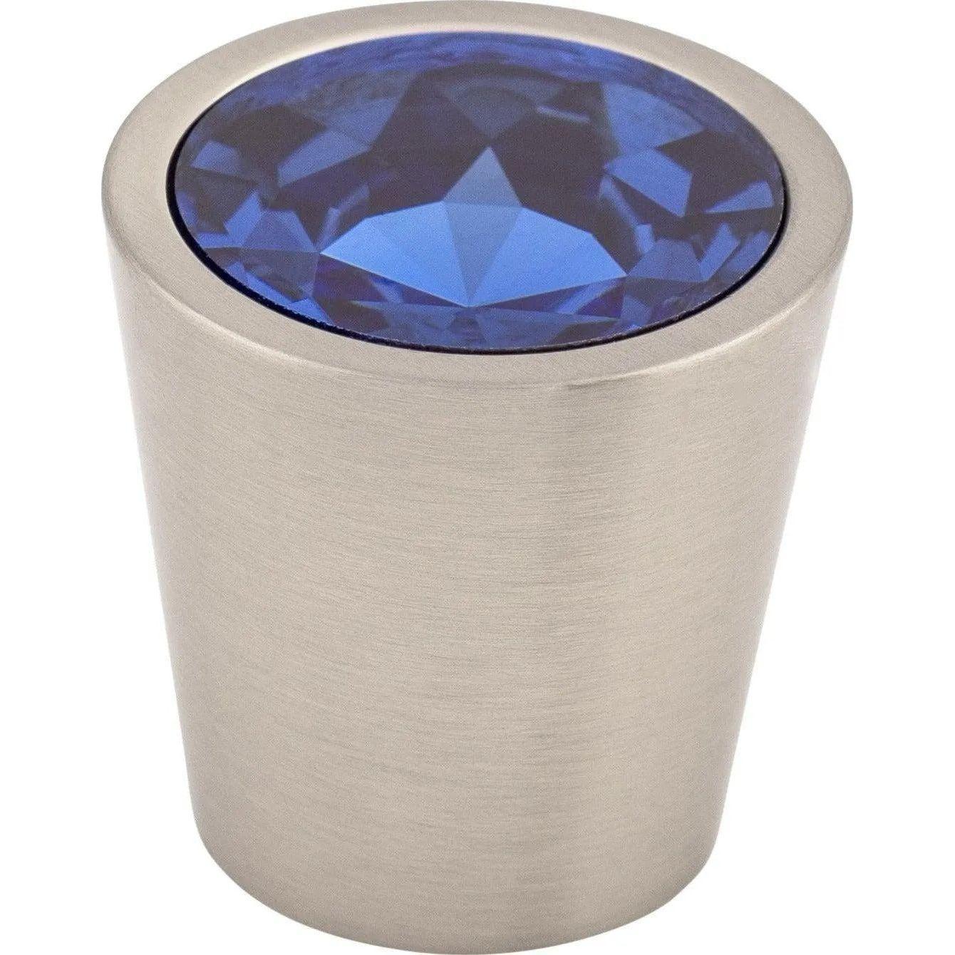 Top Knobs - Blue Crystal Center Knob - TK131BSN - Canada Light Shop