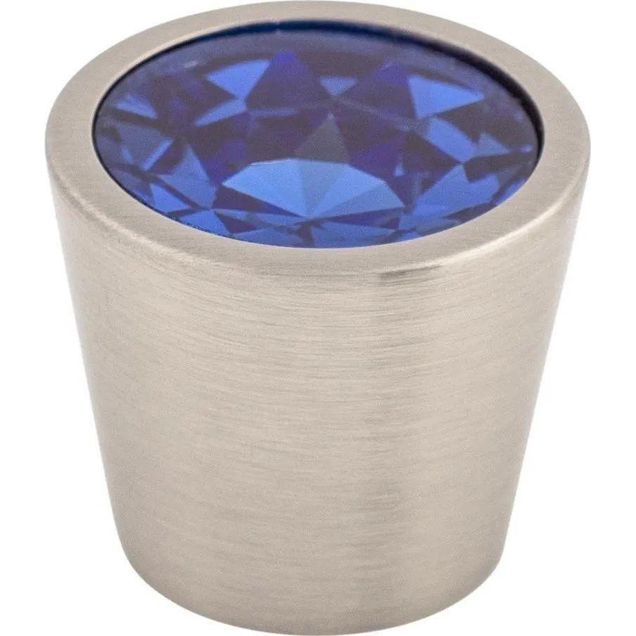 Top Knobs - Blue Crystal Center Knob - TK132BSN - Canada Light Shop