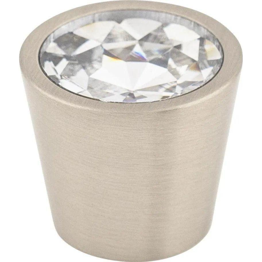 Top Knobs - Clear Crystal Center Knob - TK136BSN - Canada Light Shop