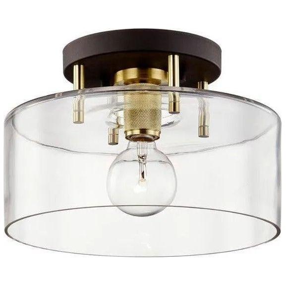 Troy Lighting - Bergamot Station Semi-Flush Mount - C7541-BRZ/BBA - Canada Light Shop