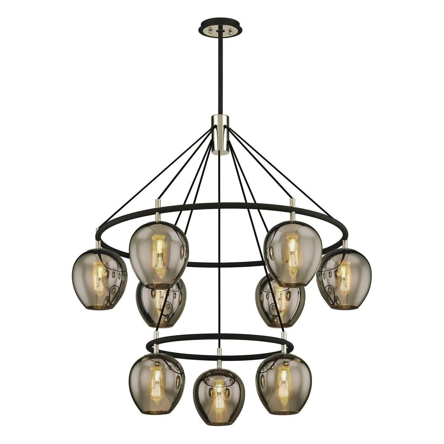 Troy Lighting - Iliad Chandelier - F6219-TBK/PN - Canada Light Shop