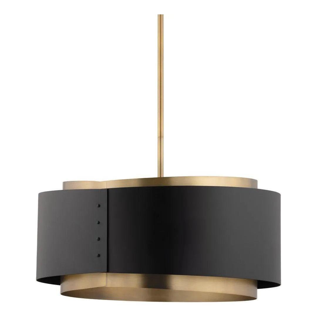 Troy Lighting - Roux Pendant - F4413-PBR/SBK - Canada Light Shop