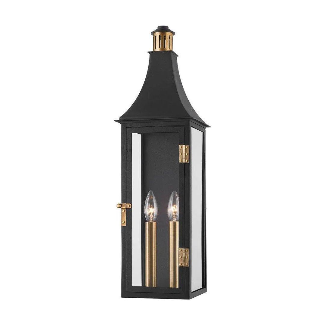 Troy Lighting - Wes Exterior Wall Sconce - B7824-PBR/TBK - Canada Light Shop