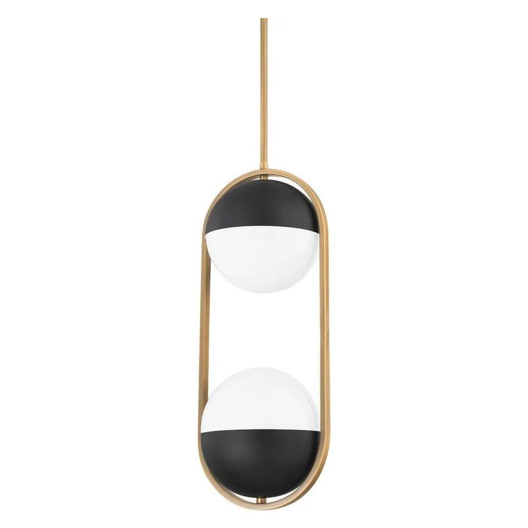 Troy Lighting - Willard Pendant - F9922-PBR/SBK - Canada Light Shop