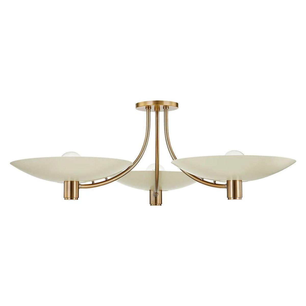 Troy Lighting - Wolfe Semi Flush Mount - C1441-PBR/SSD - Canada Light Shop