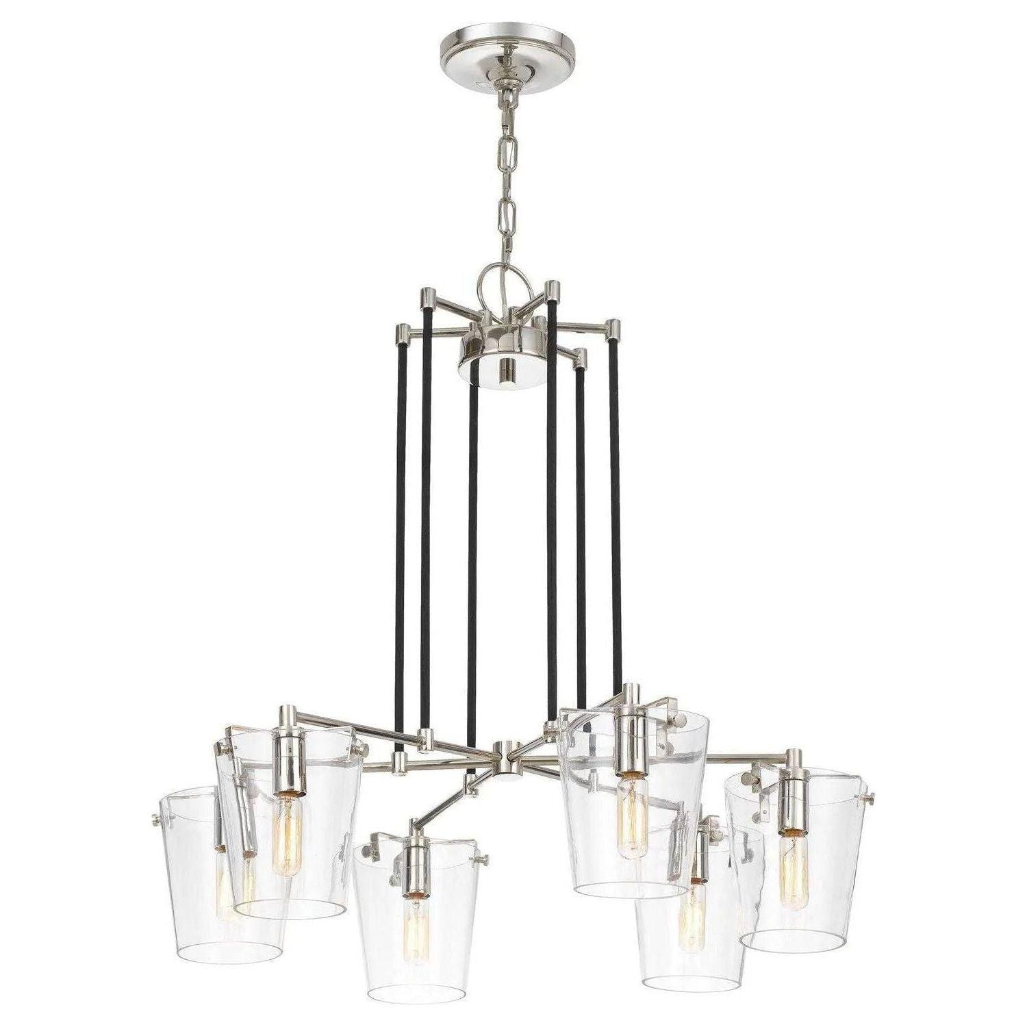 Varaluz - Arlo Chandelier - 351C06BLPN - Canada Light Shop