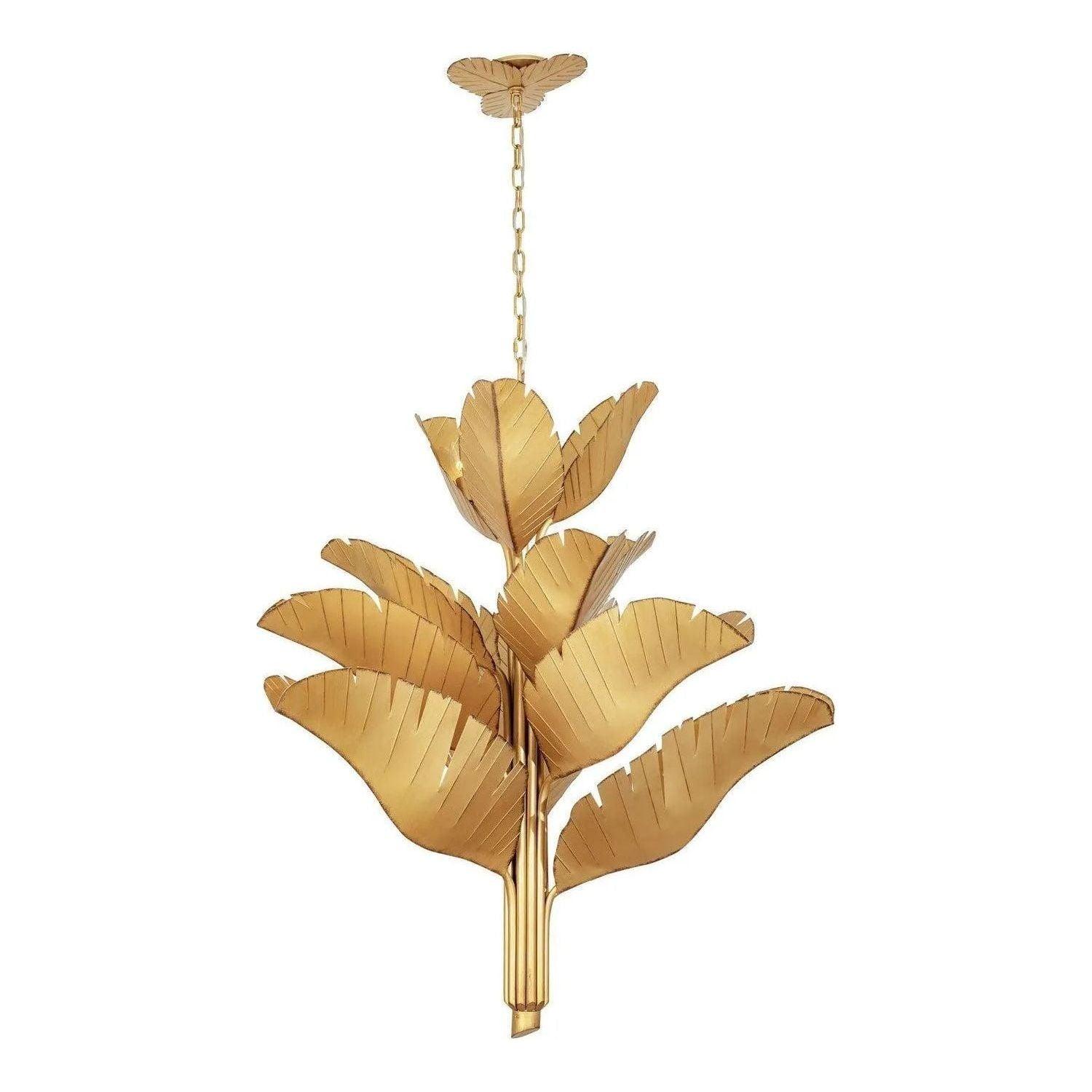 Varaluz - Banana Leaf Chandelier - 901C12GO - Canada Light Shop