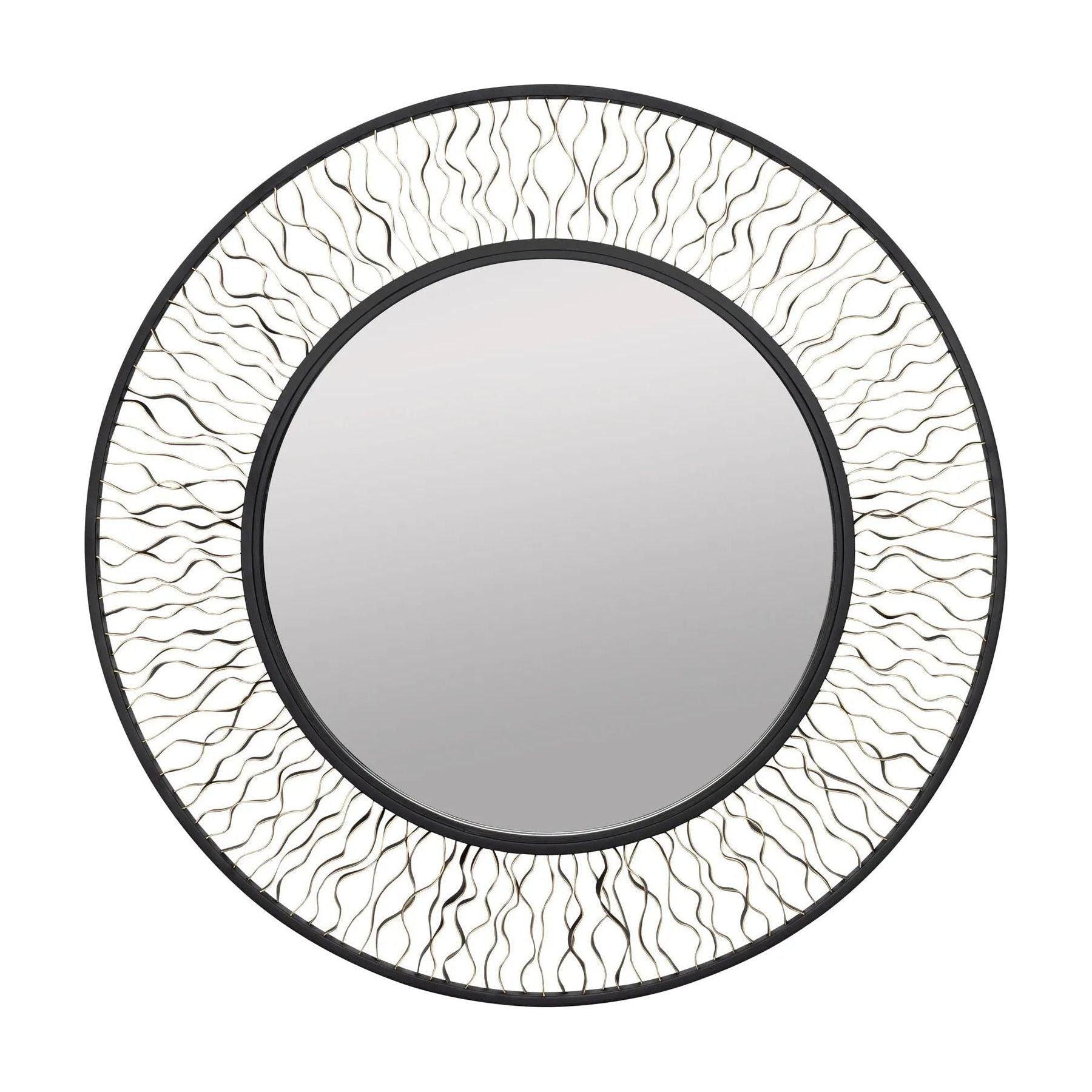 Varaluz - Estela Round Mirror - 380MI30AMBFG - Canada Light Shop