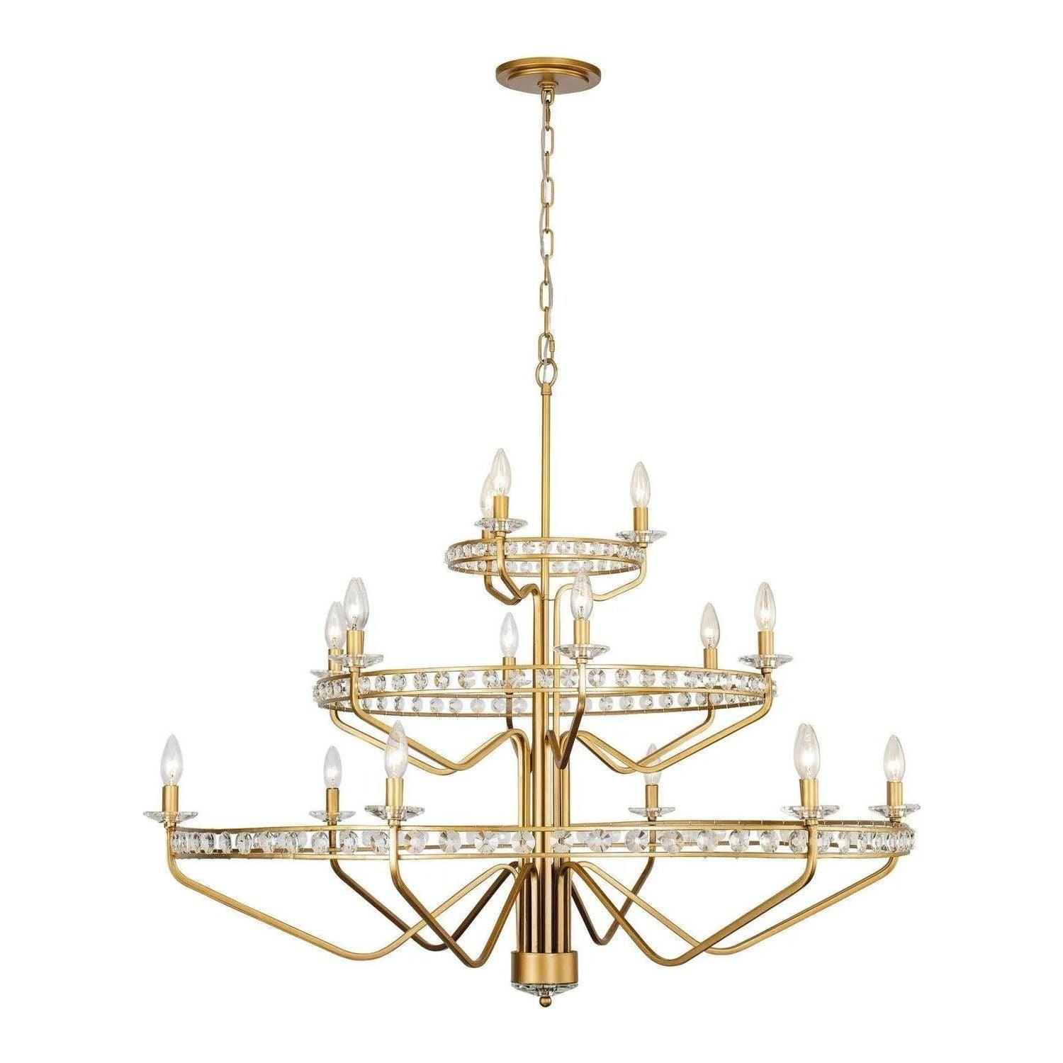 Visual Comfort Studio Collection - Monroe Chandelier - 363C15AG - Canada Light Shop