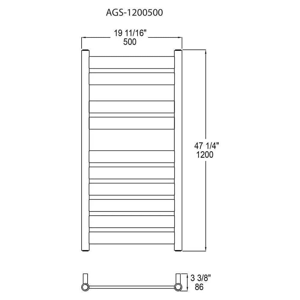 Vernon Towel Warmers - Augusta Towel Warmer - AGS-0800500-PC - Canada Light Shop