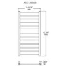 Vernon Towel Warmers - Augusta Towel Warmer - AGS-0800500-PC - Canada Light Shop