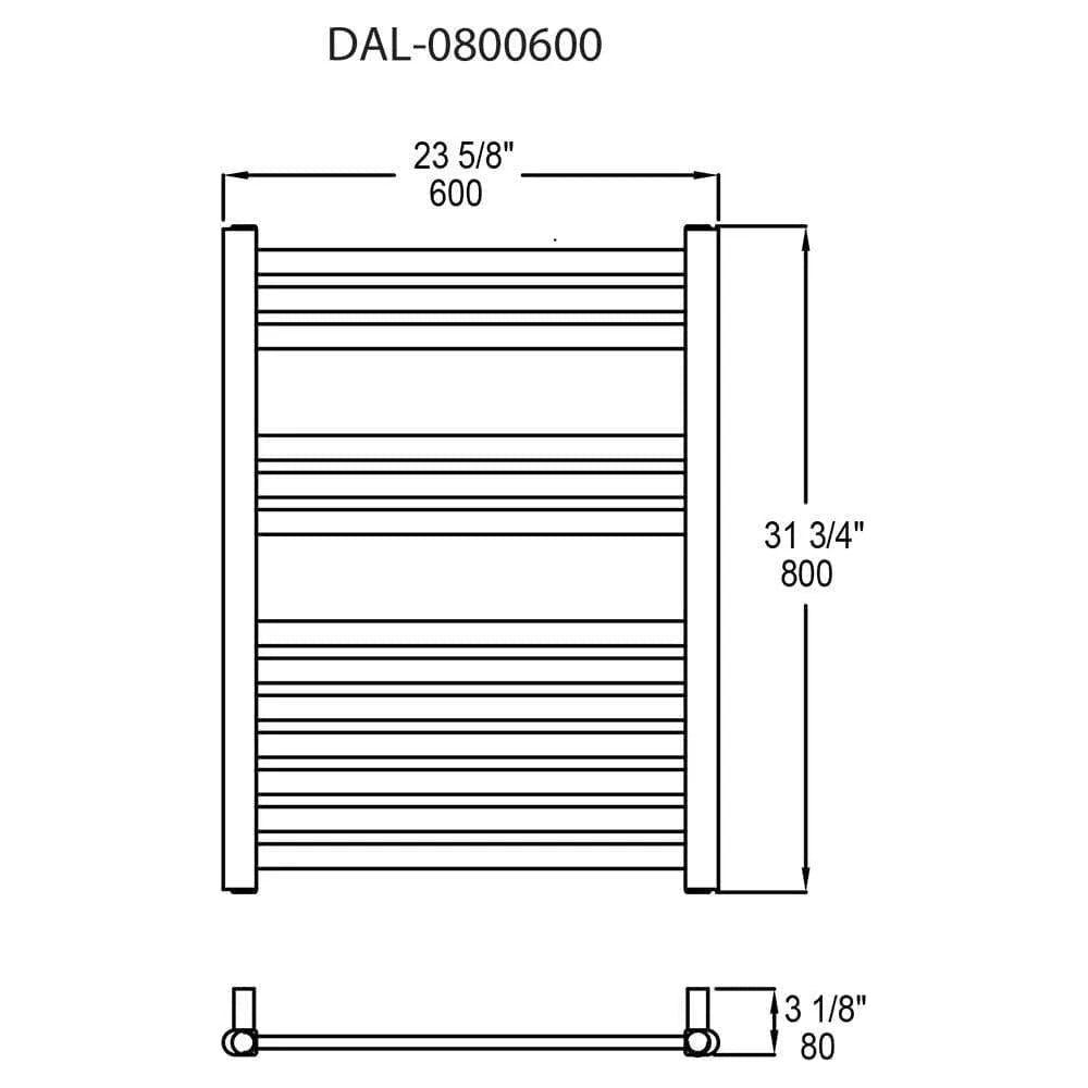 Vernon Towel Warmers - Dallas Towel Warmer - DAL-0800600-PC - Canada Light Shop