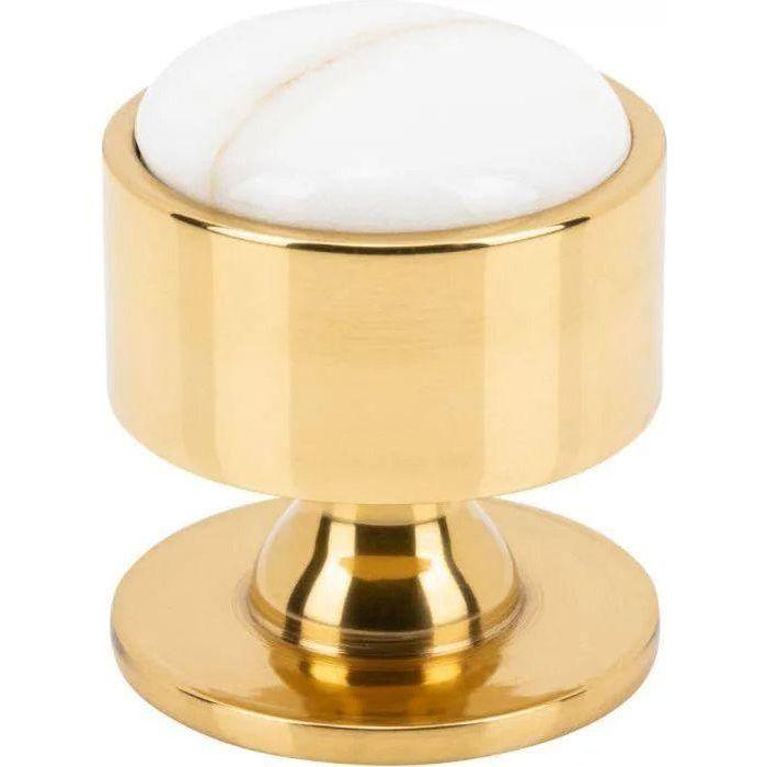 Vesta Fine Hardware - Firesky Calacatta Gold Knob - V7556PB - Canada Light Shop